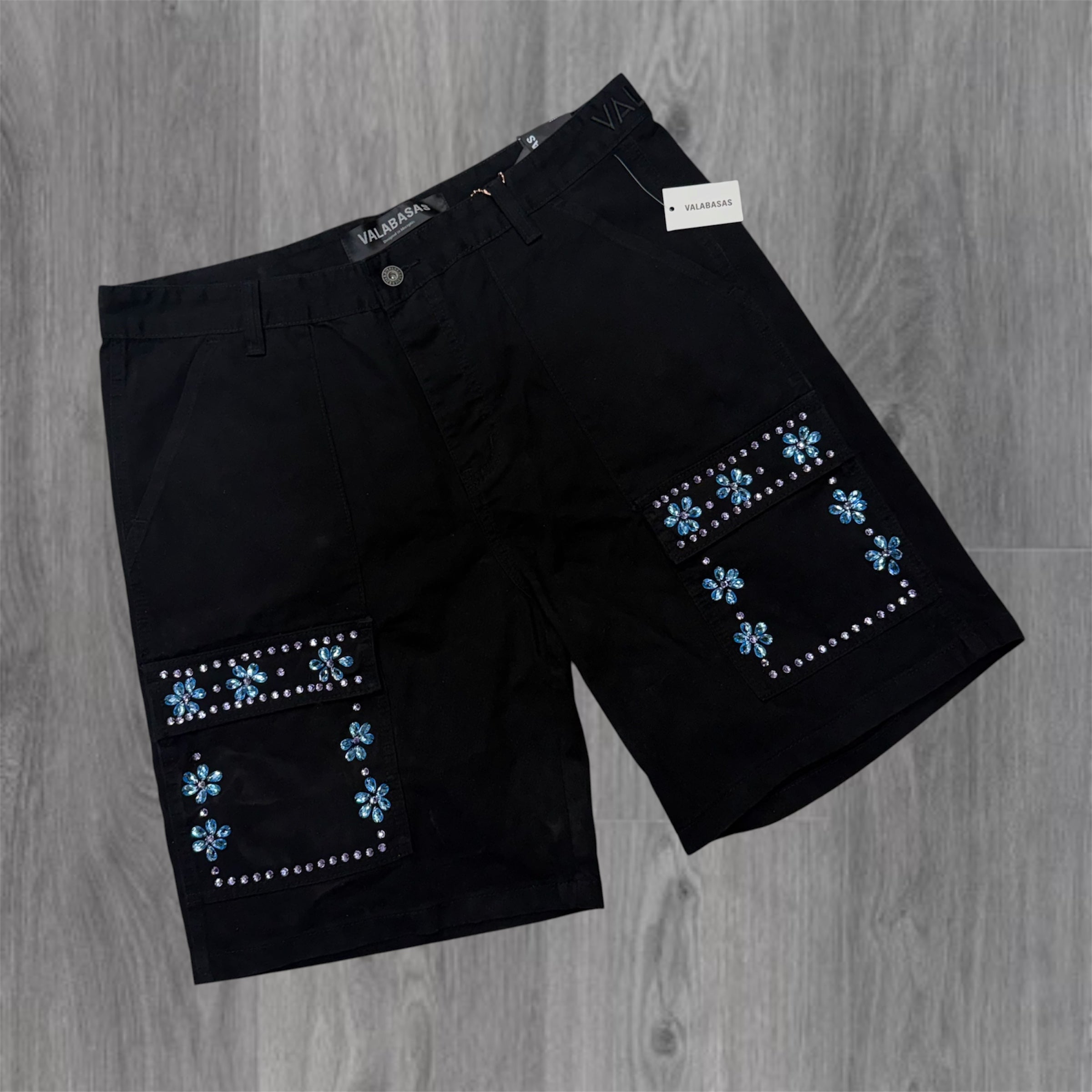 Valabasas - Woven Gem Shorts - Black