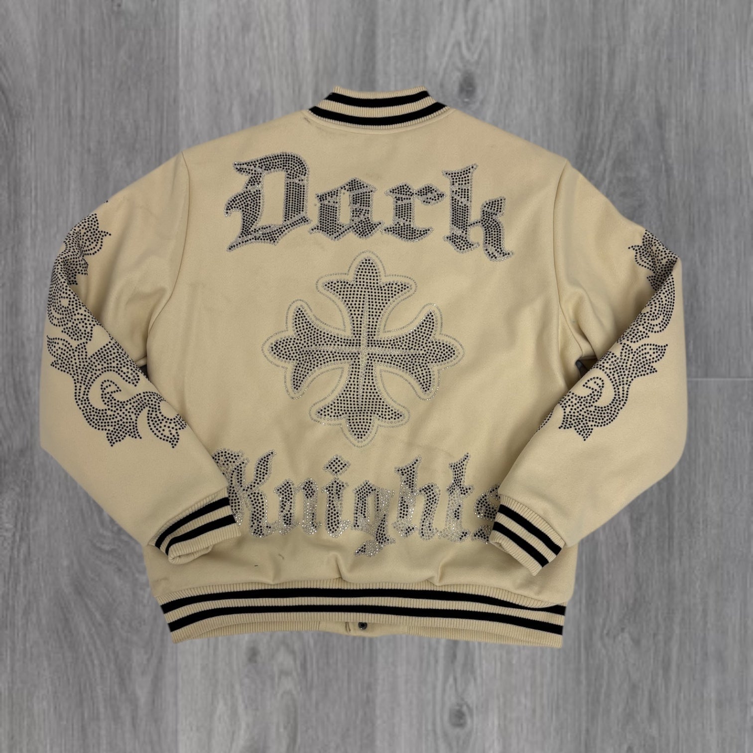 REBEL - BLESSED Rhinestone Jacket - CREAM - 514