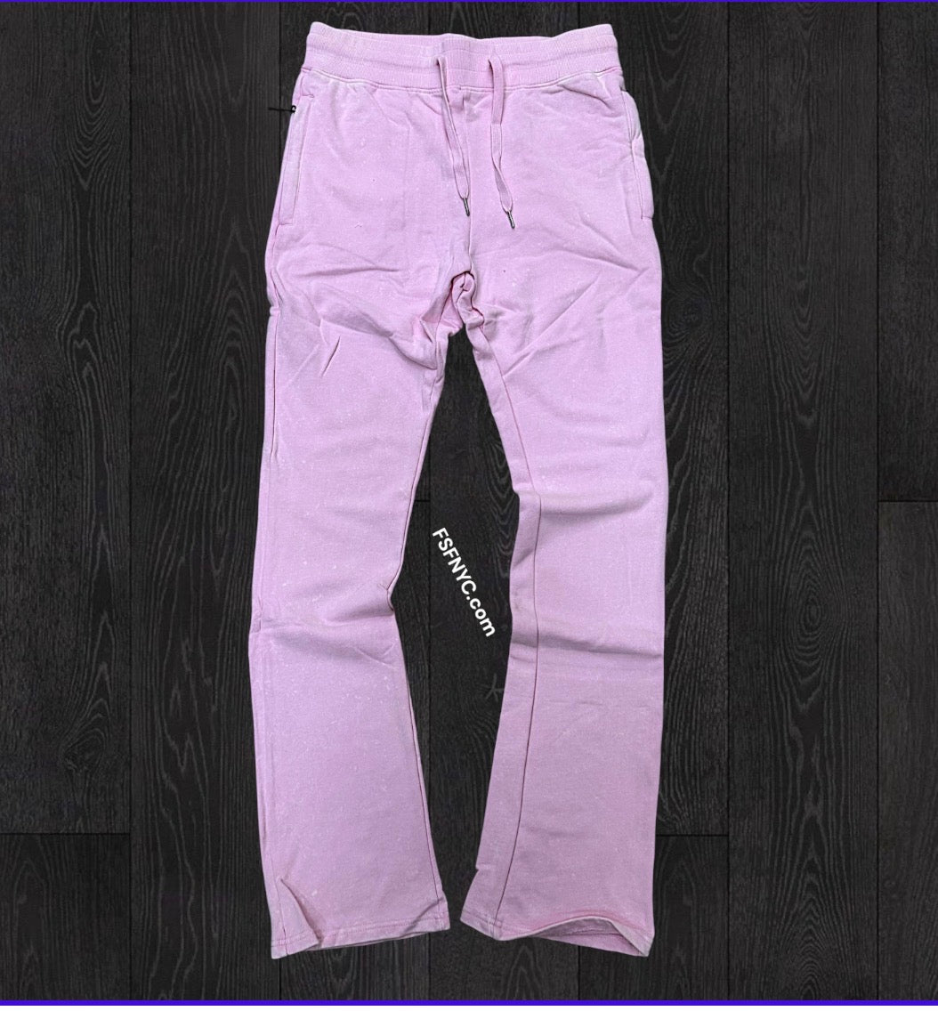 Narr - Mineral Wash Stacked Sweat Pants - Pink - 0713