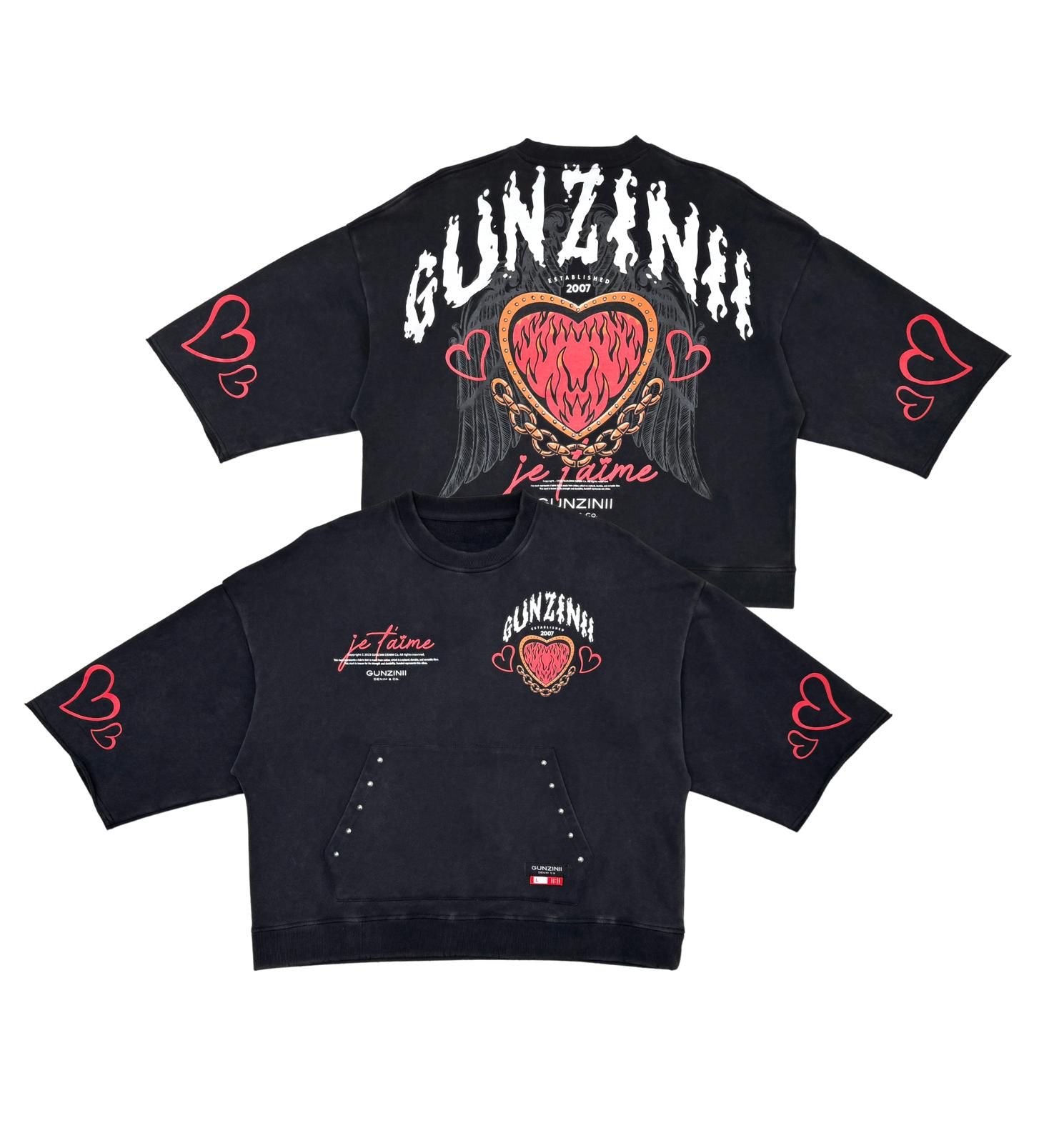 福袋 売れ残り Gunzinii Kang Heavyweight Top Black GZ668 トップス