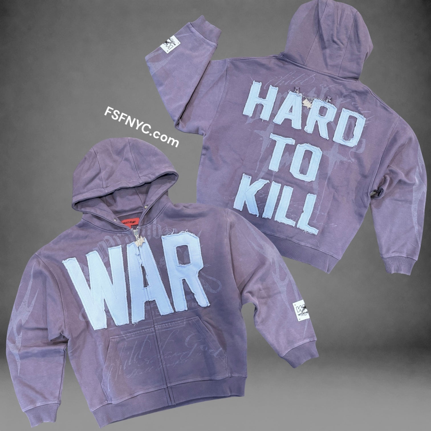 WrathBoy - Hard To Kill Zip Hoodie - Purple - 618