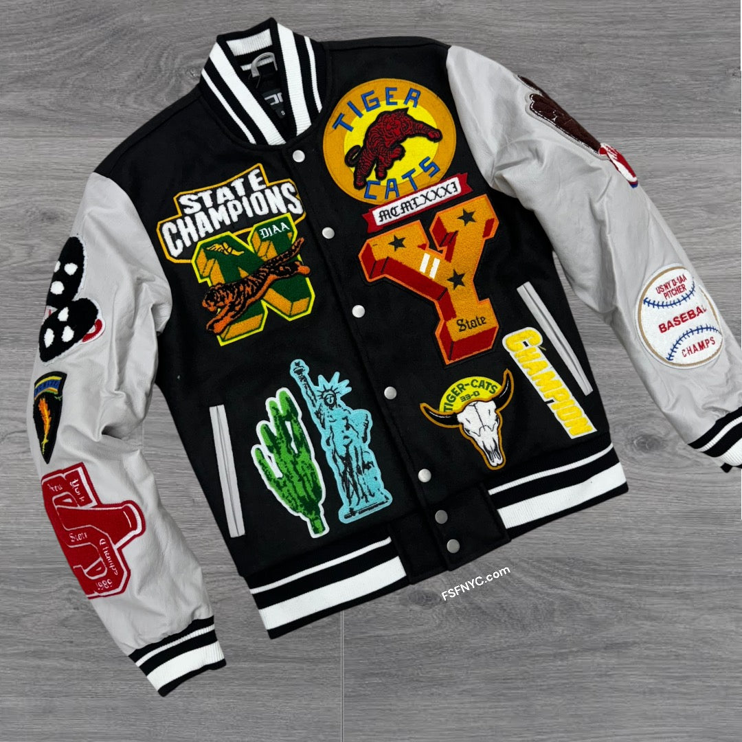 JC Champs Varsity Jacket Black 91649