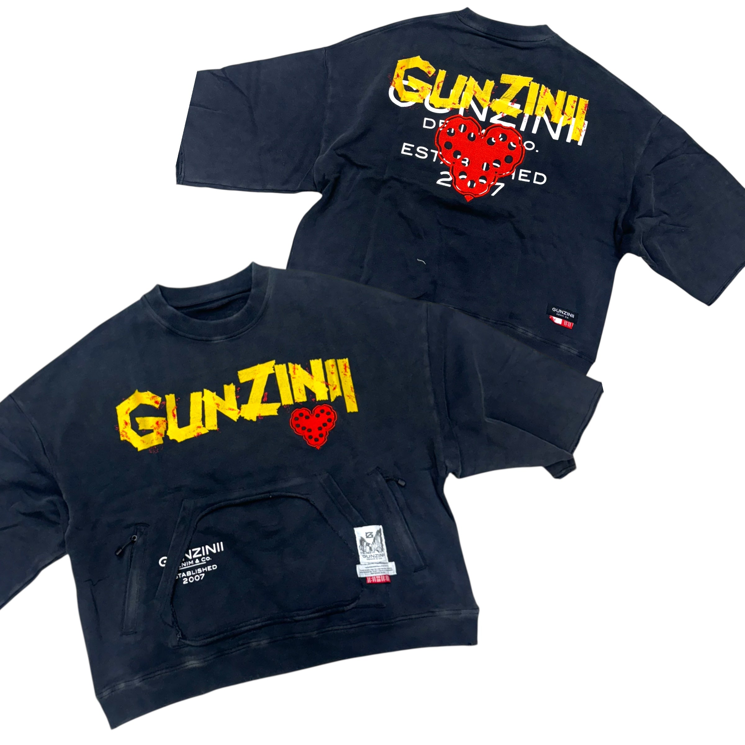 Gunzinii Heavyweight Cut Off Top Black GZ669 M