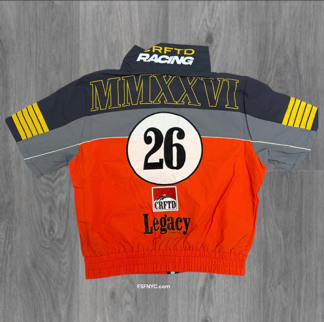 Crafted - Windbreaker Racing Short Set - Orange - 572 571