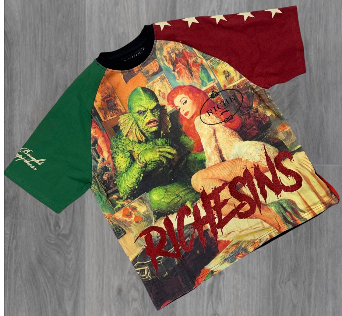 VR - Swamp Mons T-shirt - Black Multi - 2031