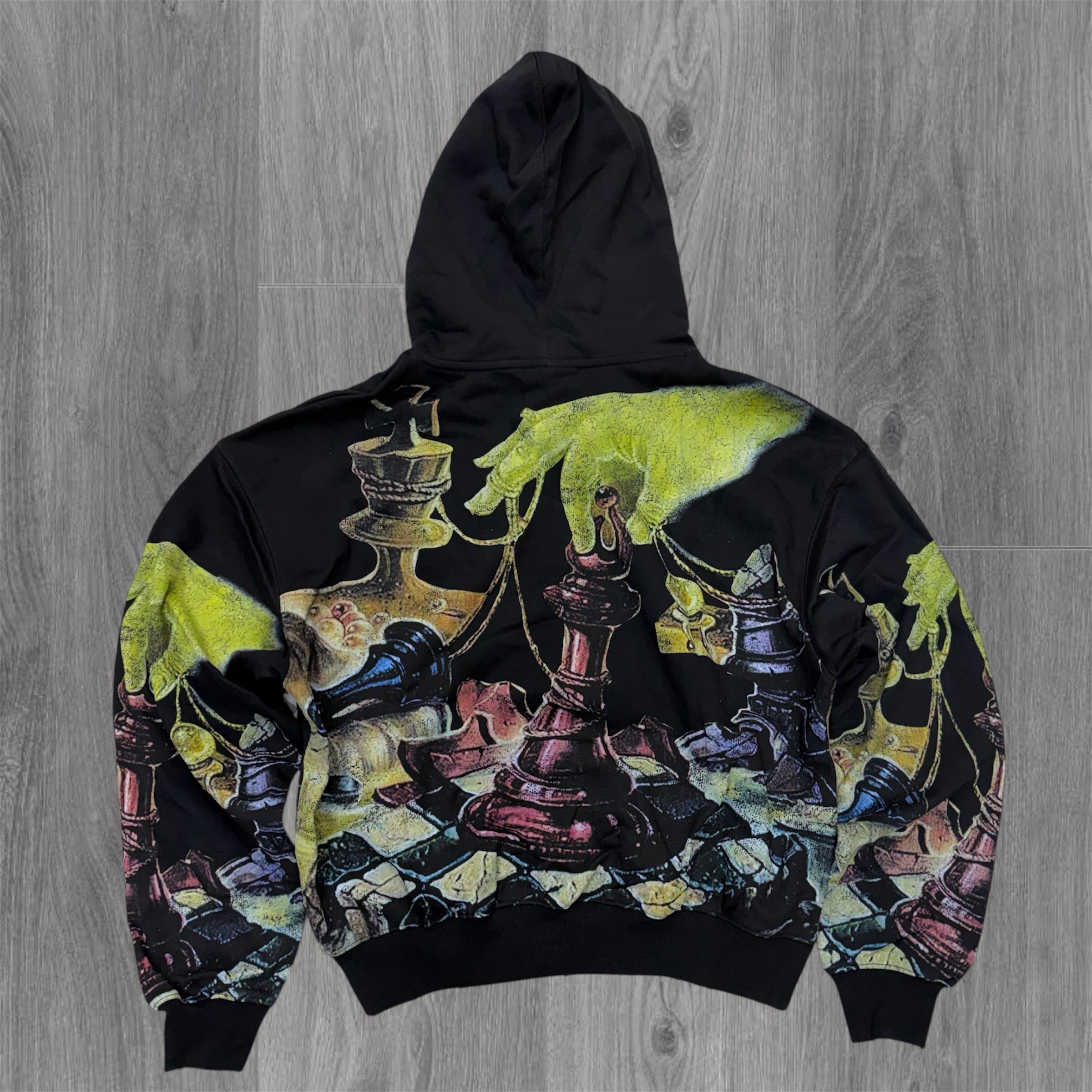 SYN - KING Hoodie -black wash - SYNH5