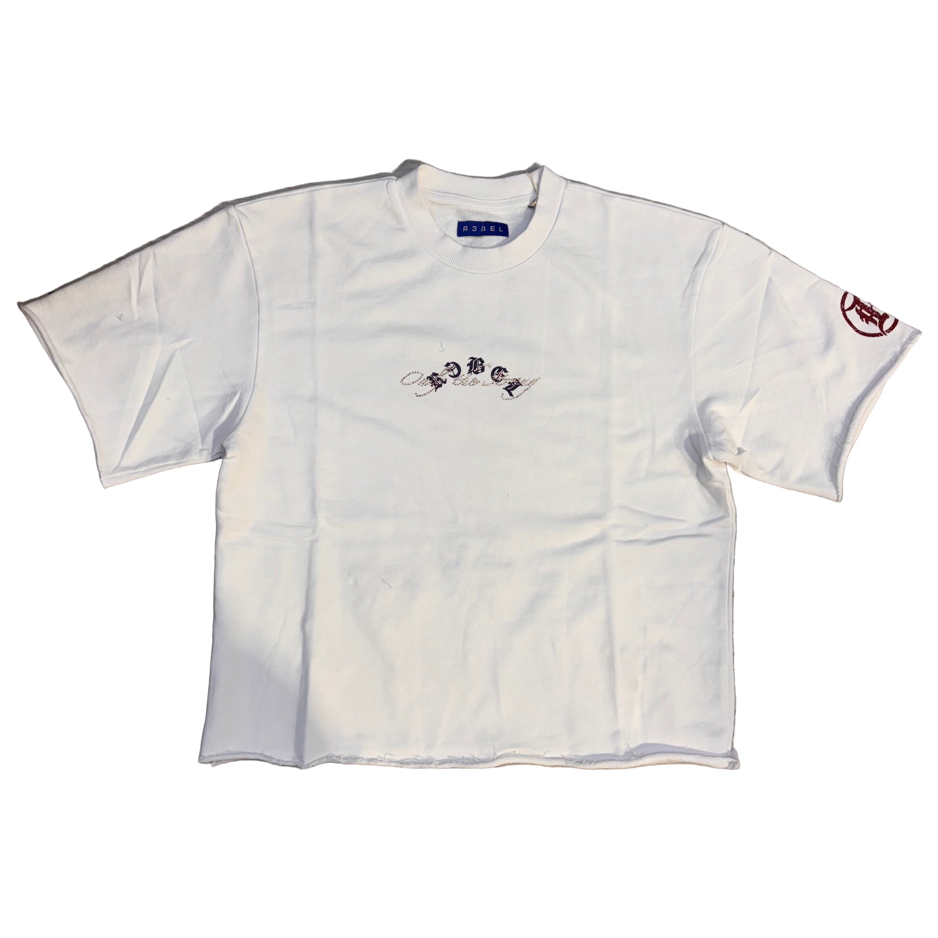 R3 - Rhinestone Only Strong TShirt - White - 143