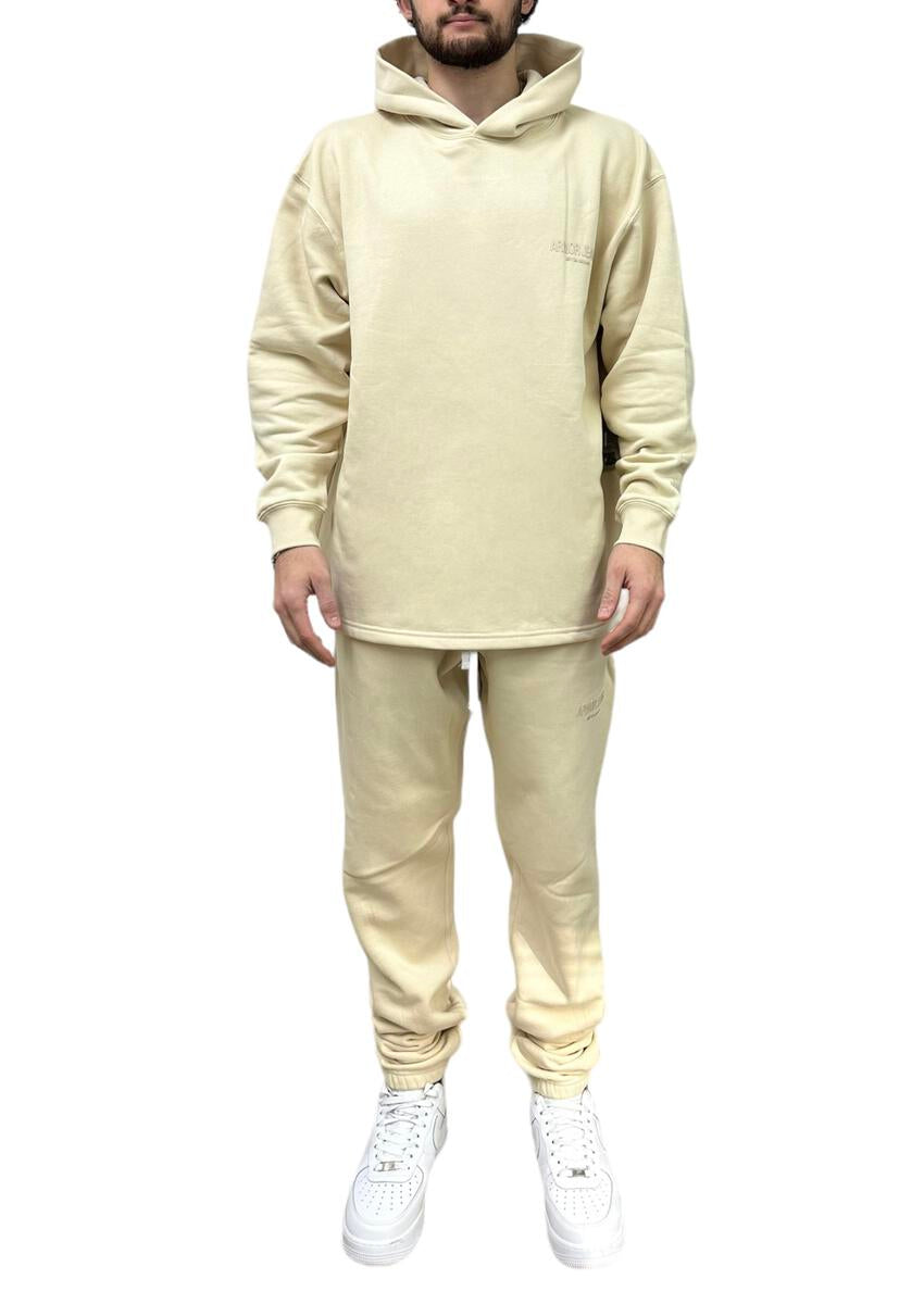 Oversize Hood w Jogger Sweats Light Khaki 713