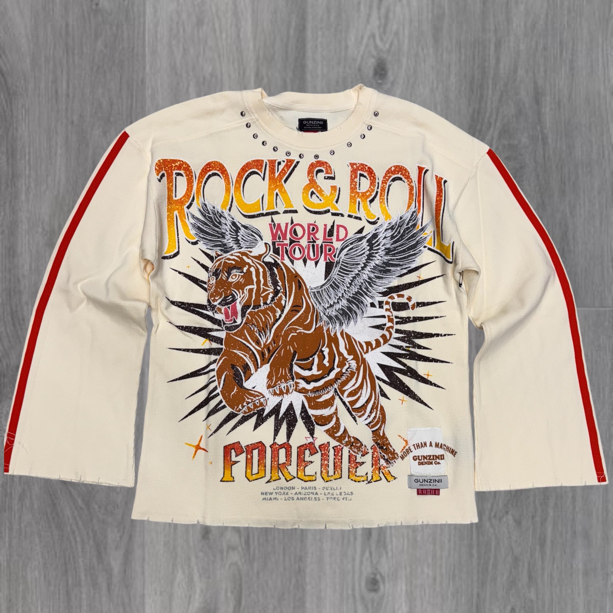 Gunzinii - Thermal ROCKSTAR Crew Neck - Off White - GZ845