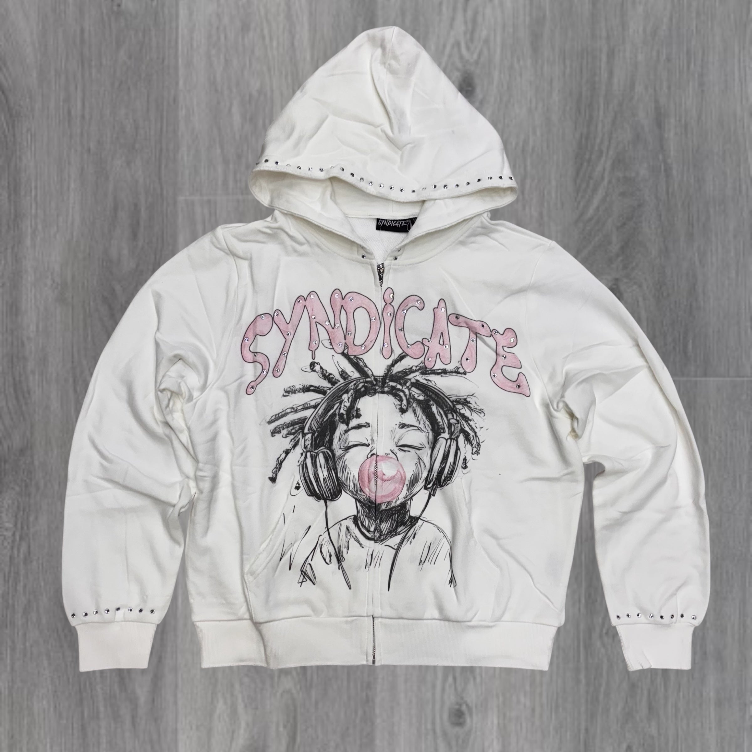 SYN  “ YOUTH “ Hoodie - WHTE- SYNQH1