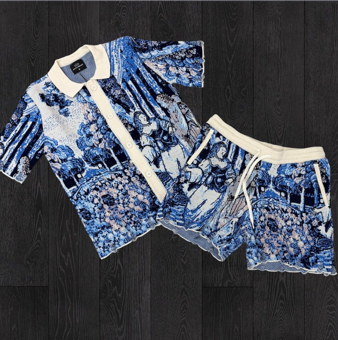 One Million - Knitted Short Set - Ecru 331