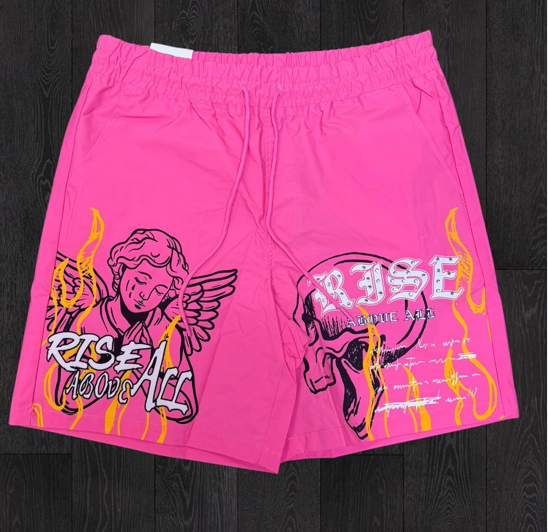 Rebel - Above All Nylon Shorts - Pink - 915 L