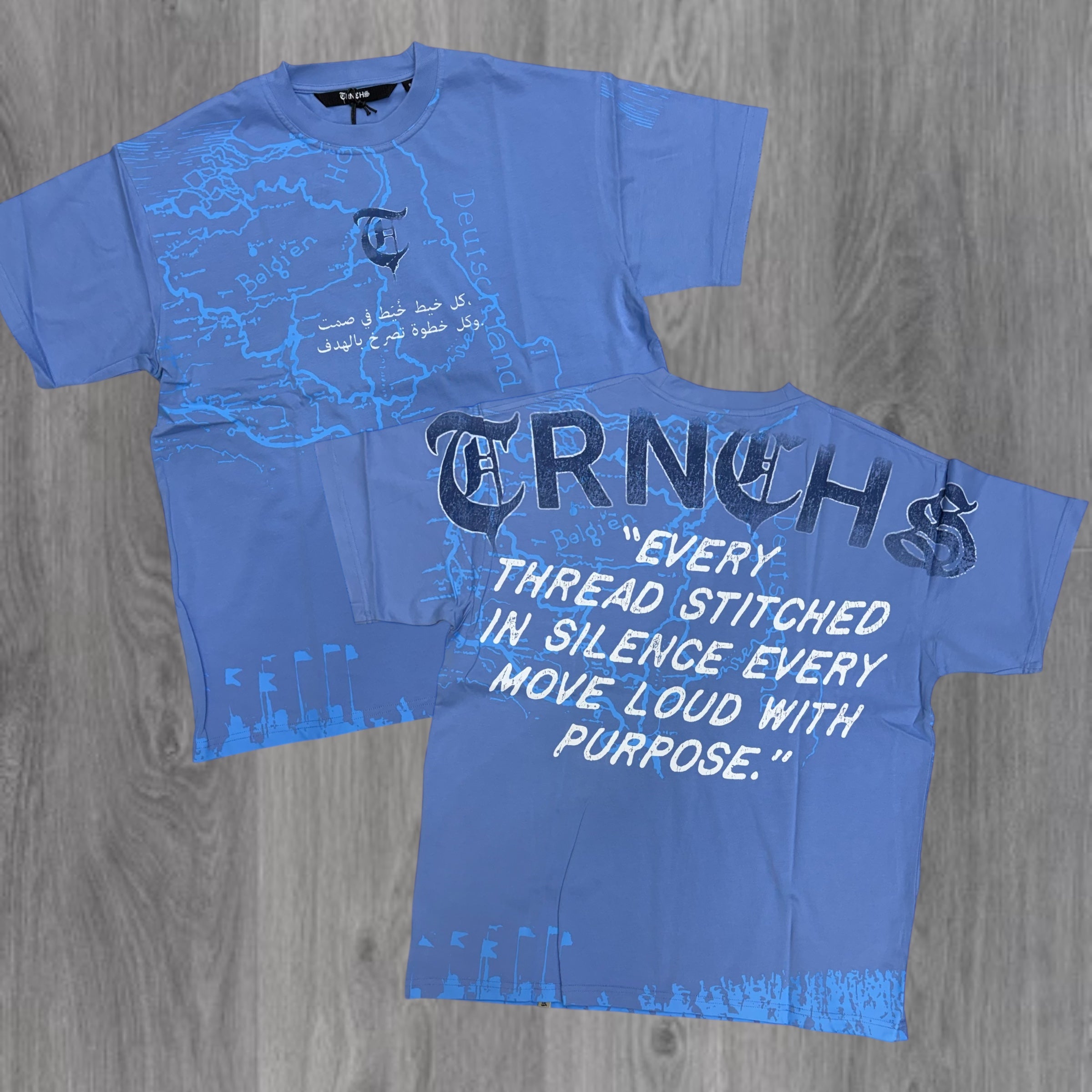 Trnchs - Stitched In Silence - T Shirt - Blue - 2510