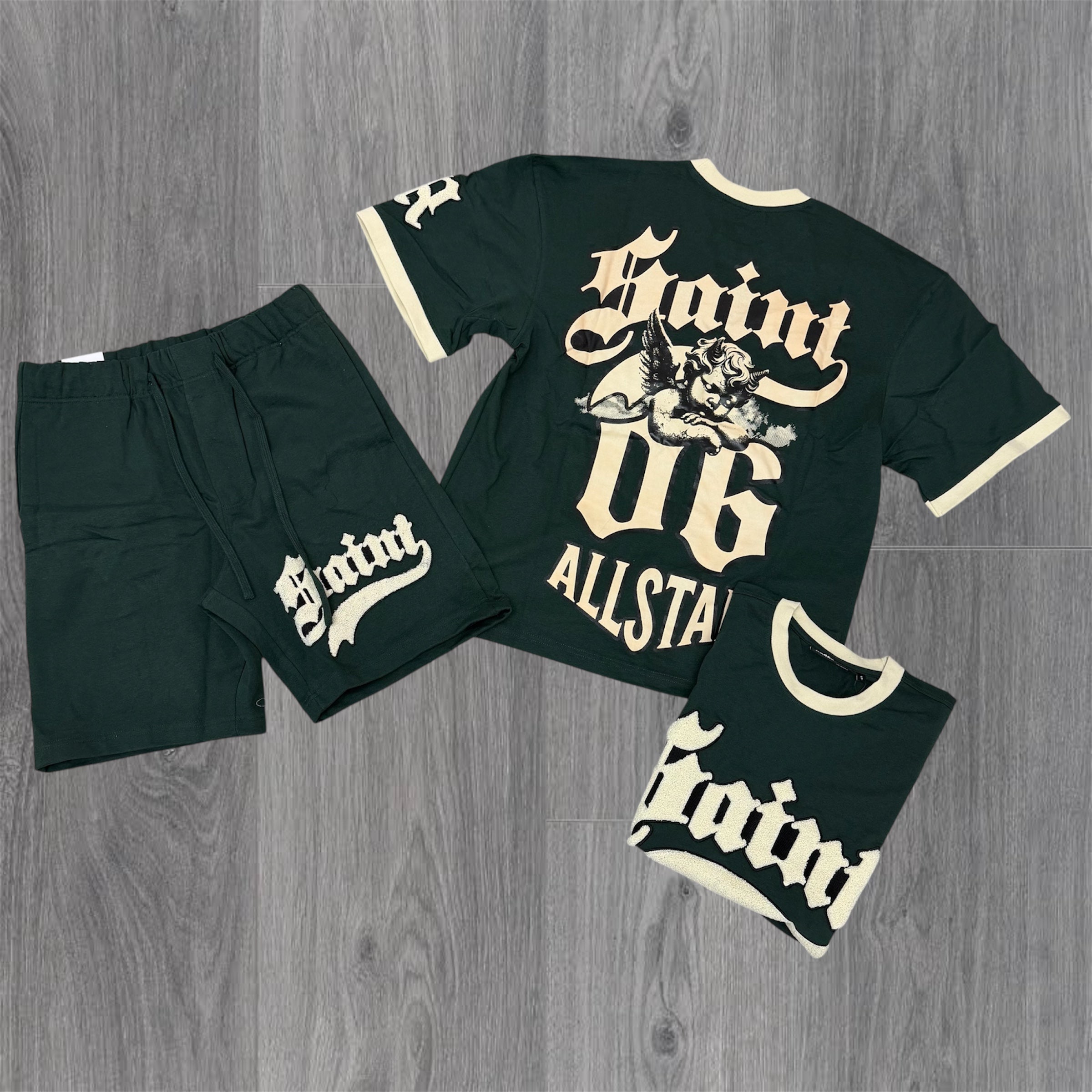 Rebel - Saint Chenille Short Set - Hunter Green - 141 941