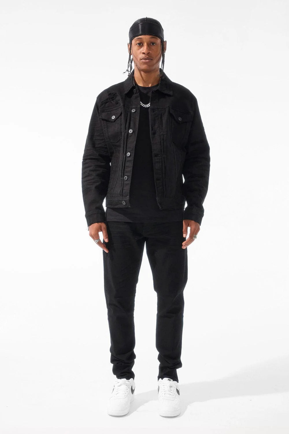 JC Clean Denim Jacket Black JJ990R