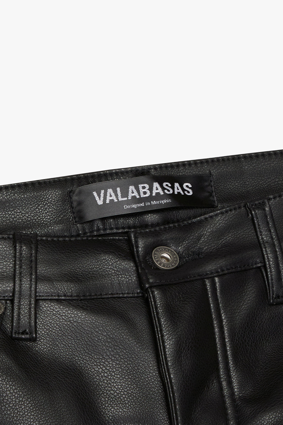 Valabasas JEDI stacked/Skinny pu Leather Pants Black 1004