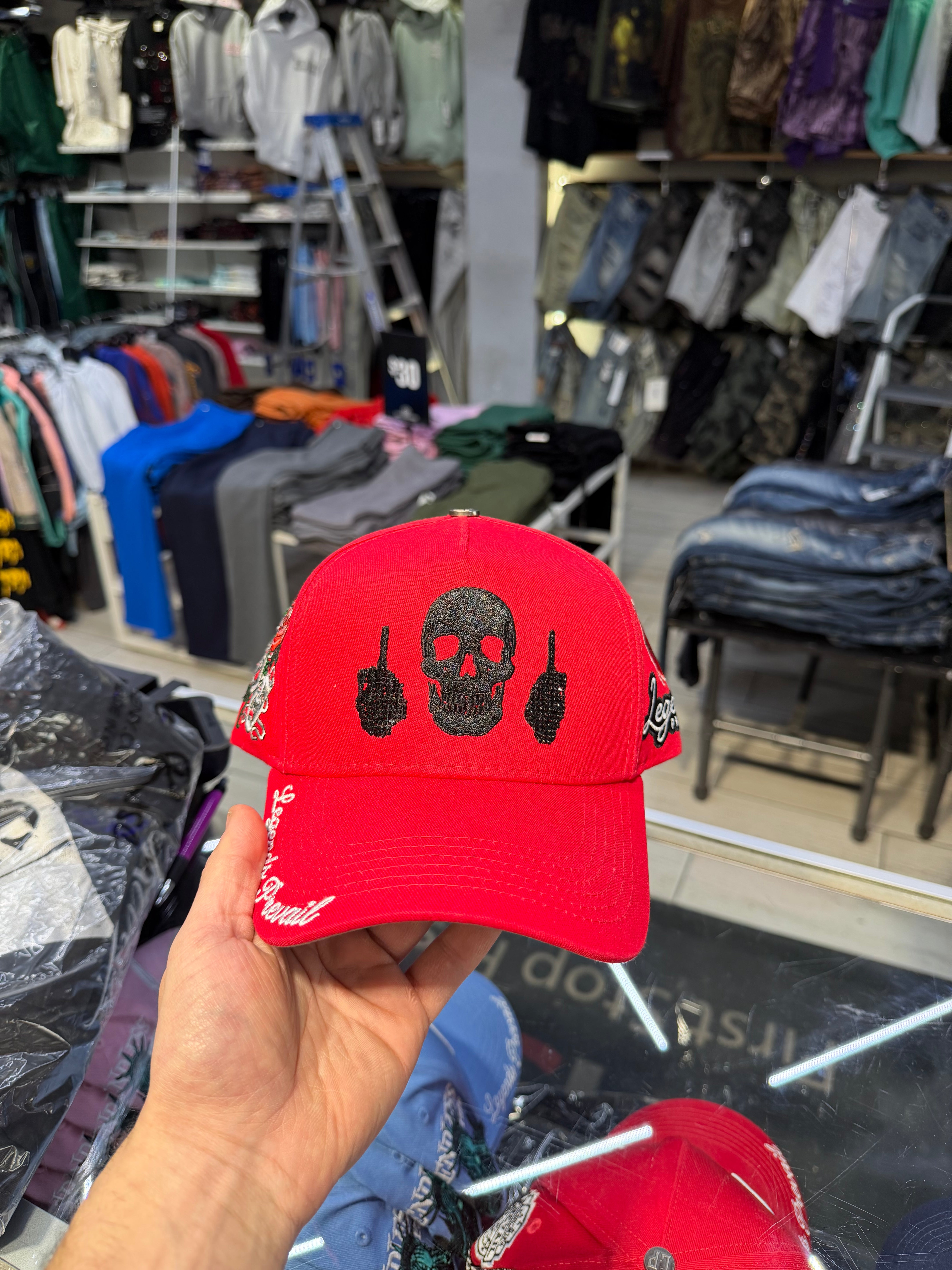 Prevail - Skull Trucker Hat - Red