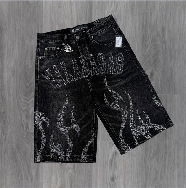 Valabasas - Haste Denim Shorts - Black - 1027