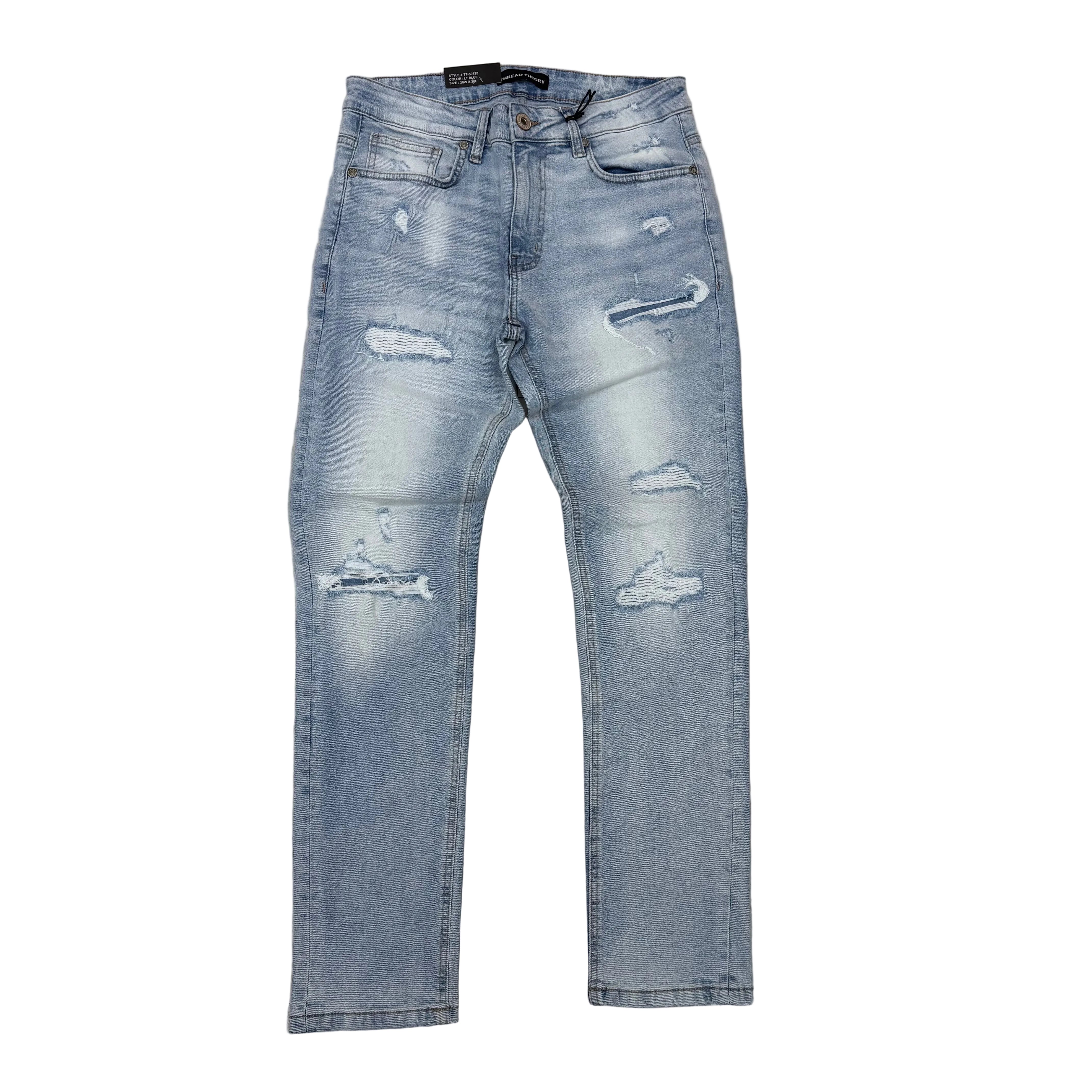 Threads - Slim Fit Distress Denim - Lt.Blue - 50128