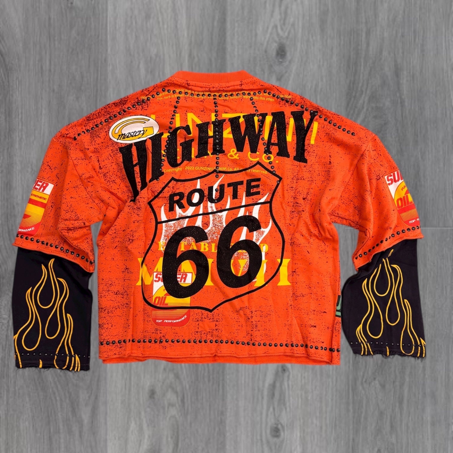 Gunzini - SPEED Crop L/S Tee - ORNGE - Gz828