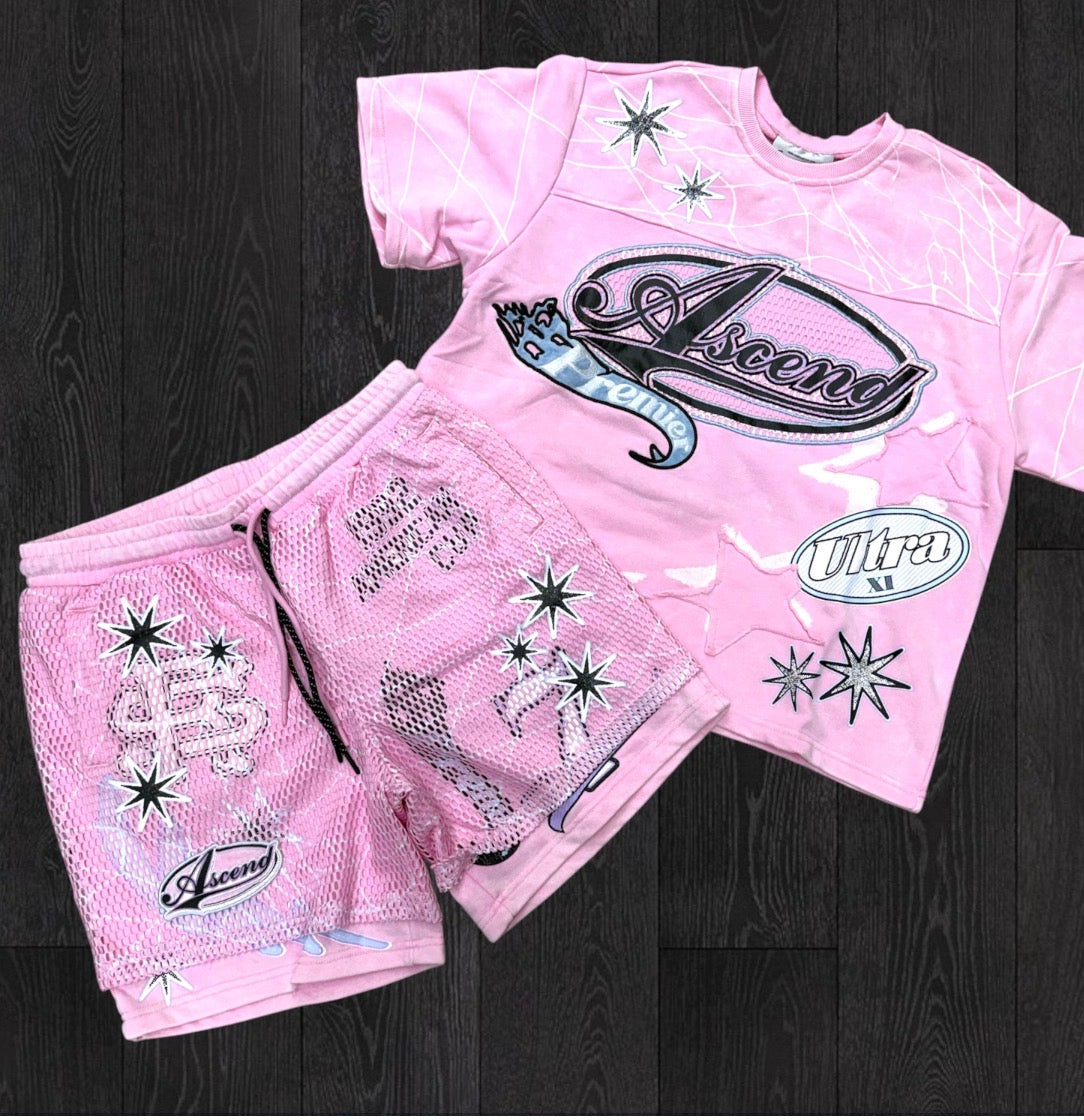 Rise - Ascend Short Set - Pink - s455