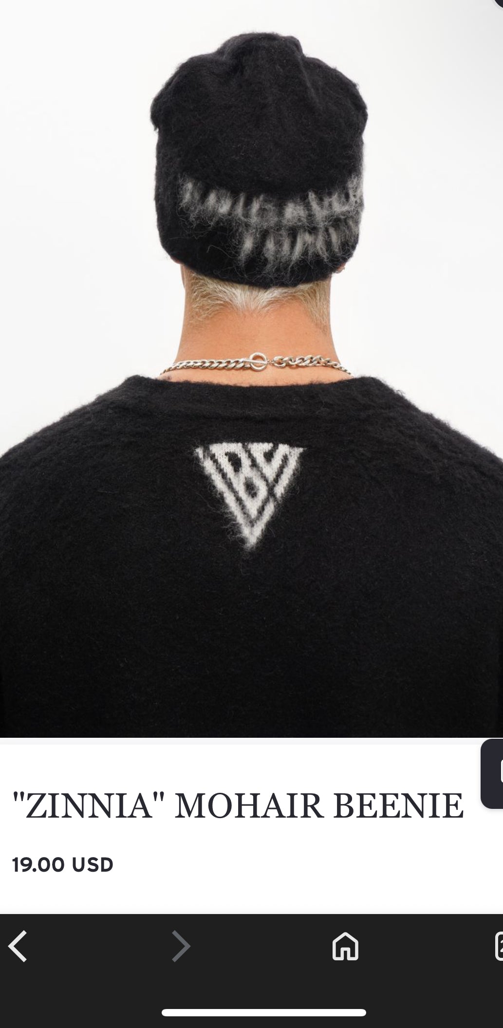 Valabasas - Zinnia Mohair Beenie - BLK