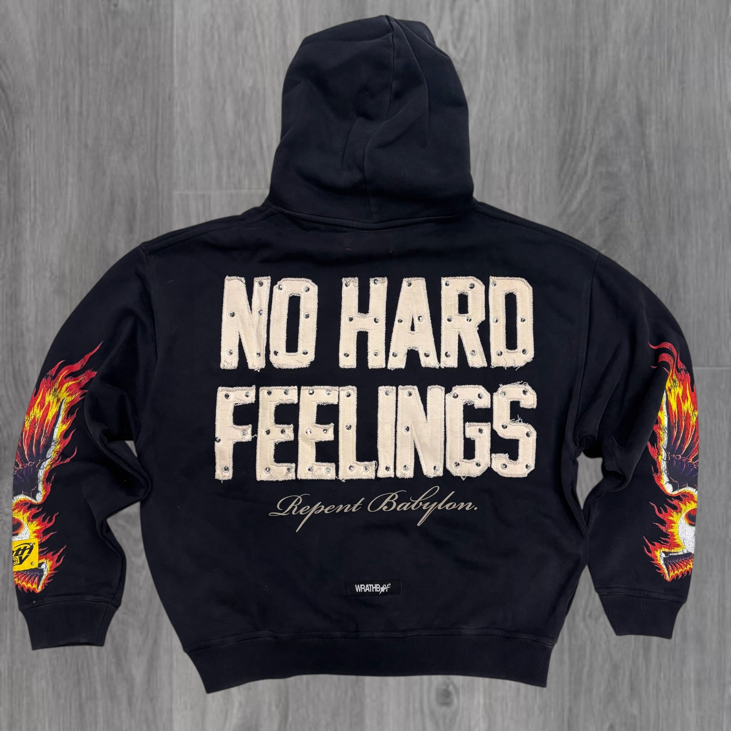 WRATH -NO HARD FEELINGS Hoodie - BLK - 151
