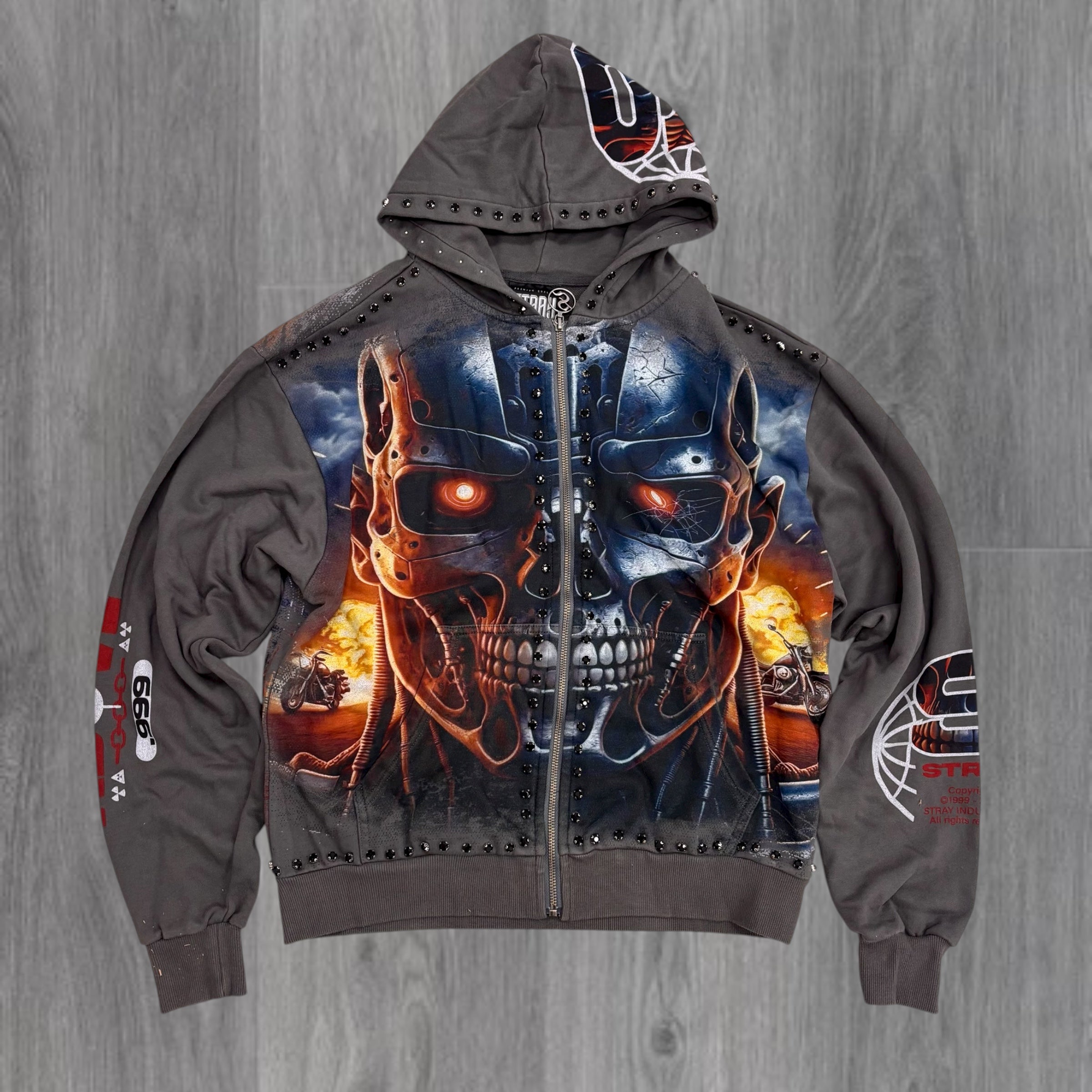 Stray - ROBOT Zip Up Hoodie - CHRCL - 1542