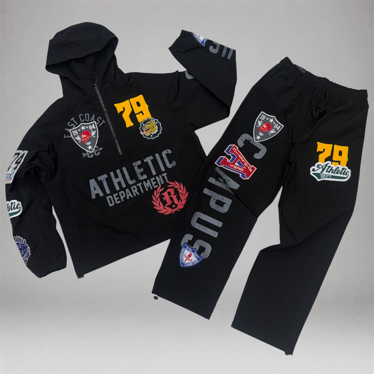 Rebel - Racer Windbreaker Set - Black - 514 414