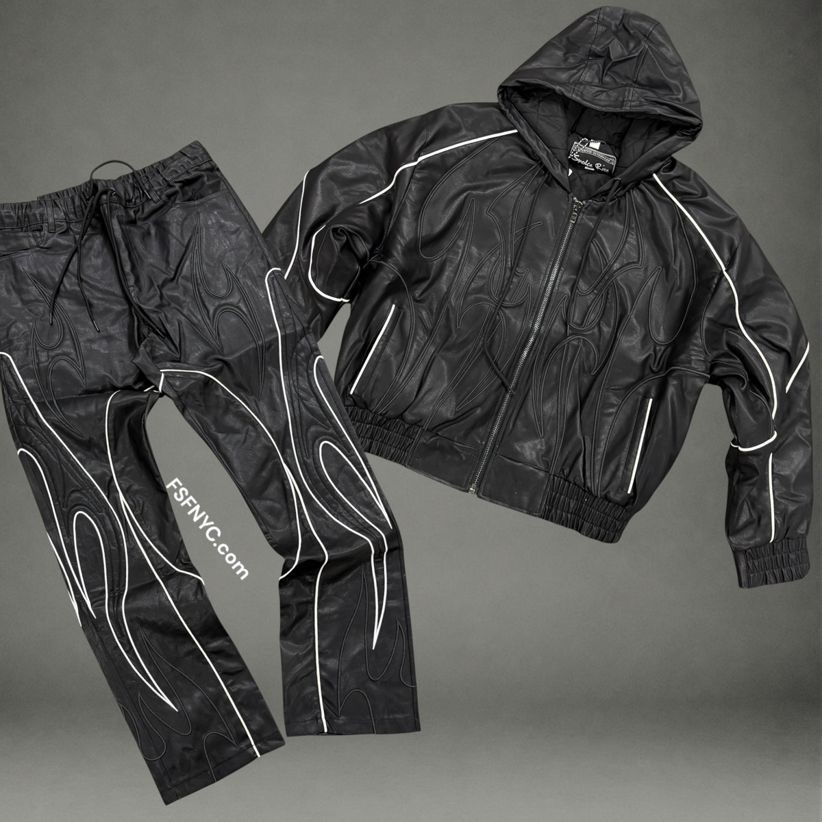 Rise - Limitless PU LEATHER Bomber - Black - F585