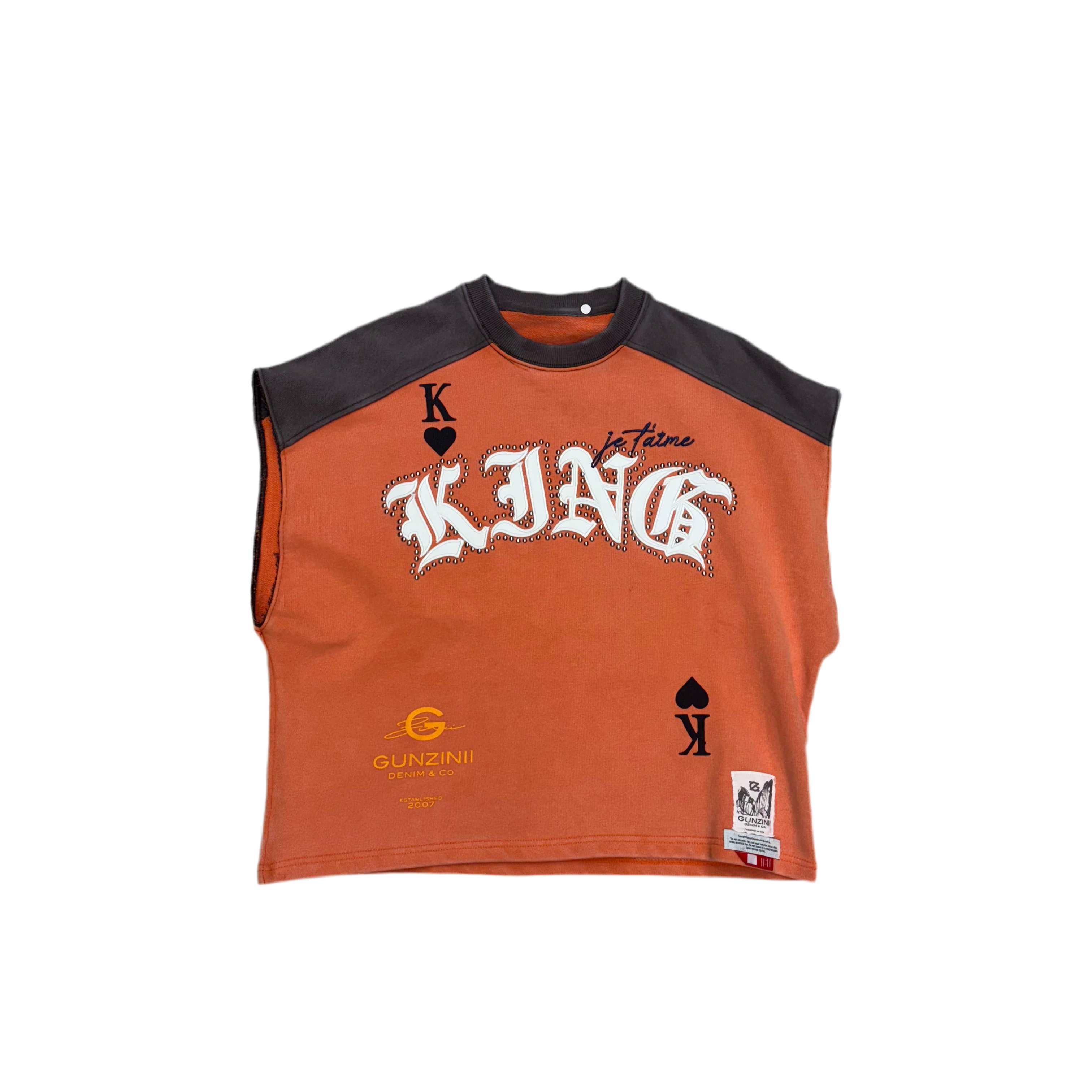 Gunzinii  Sleeveless The Ace Heavy Weight T-shirt Burnt Orange GZ617 M