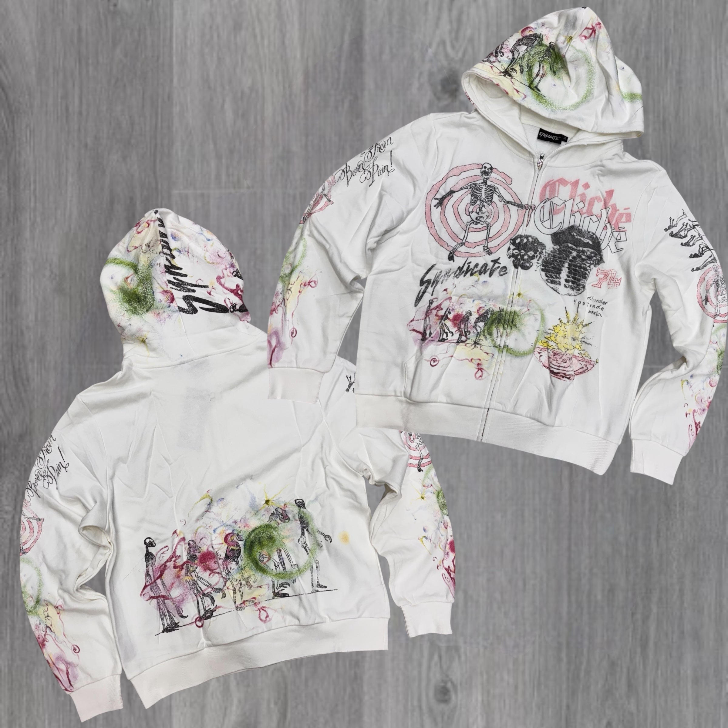 SYN  “ CLICHE “ Hoodie - WHITE - SYNQH3
