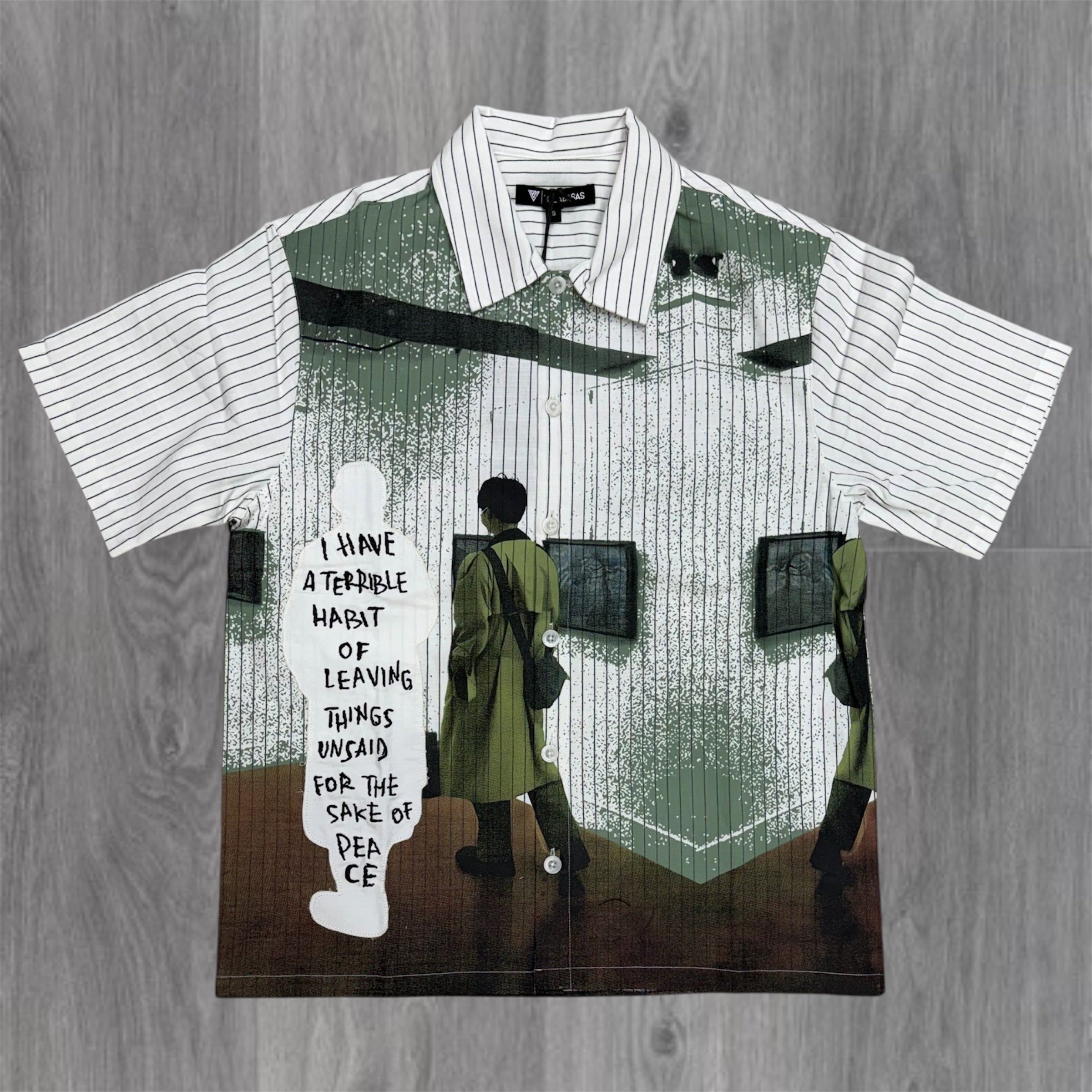 Valabasas - Peace Habit Button Down - White