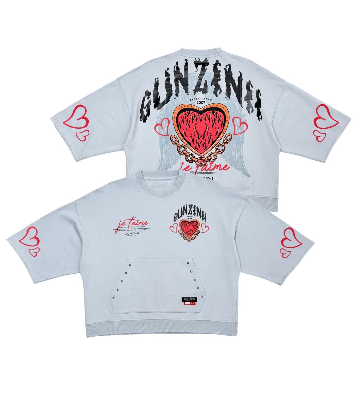 Gunzinii Kang Heavyweight Top Grey GZ668