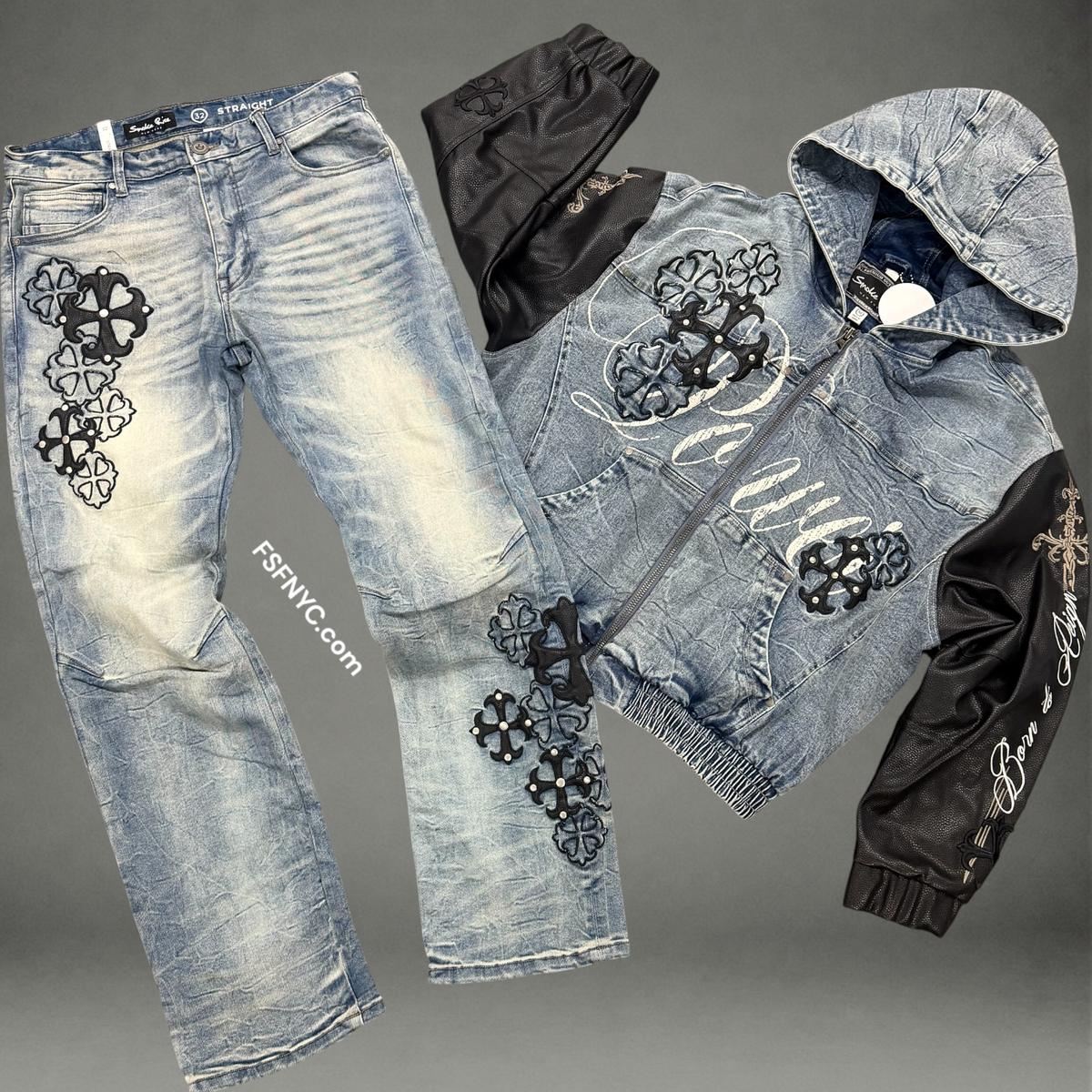 Rise - Bomber Denim Jacket - L.Blue - P547