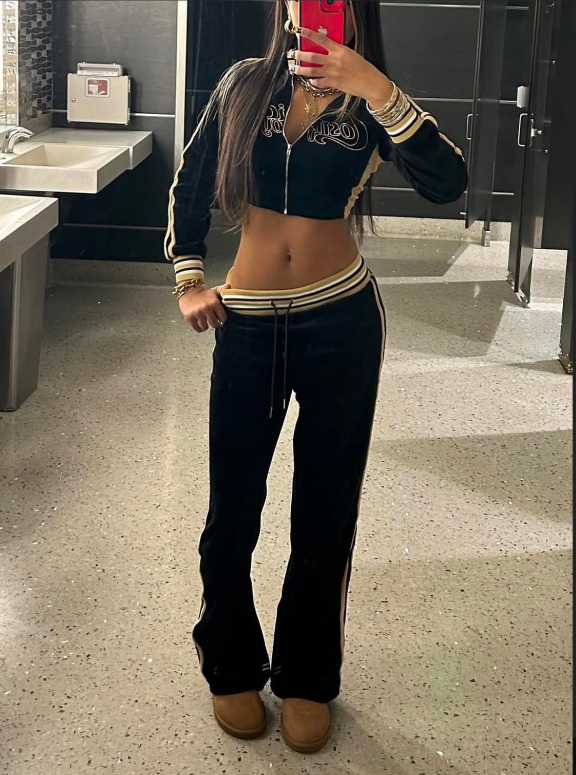 COSMIC - Velour Women set - BLK