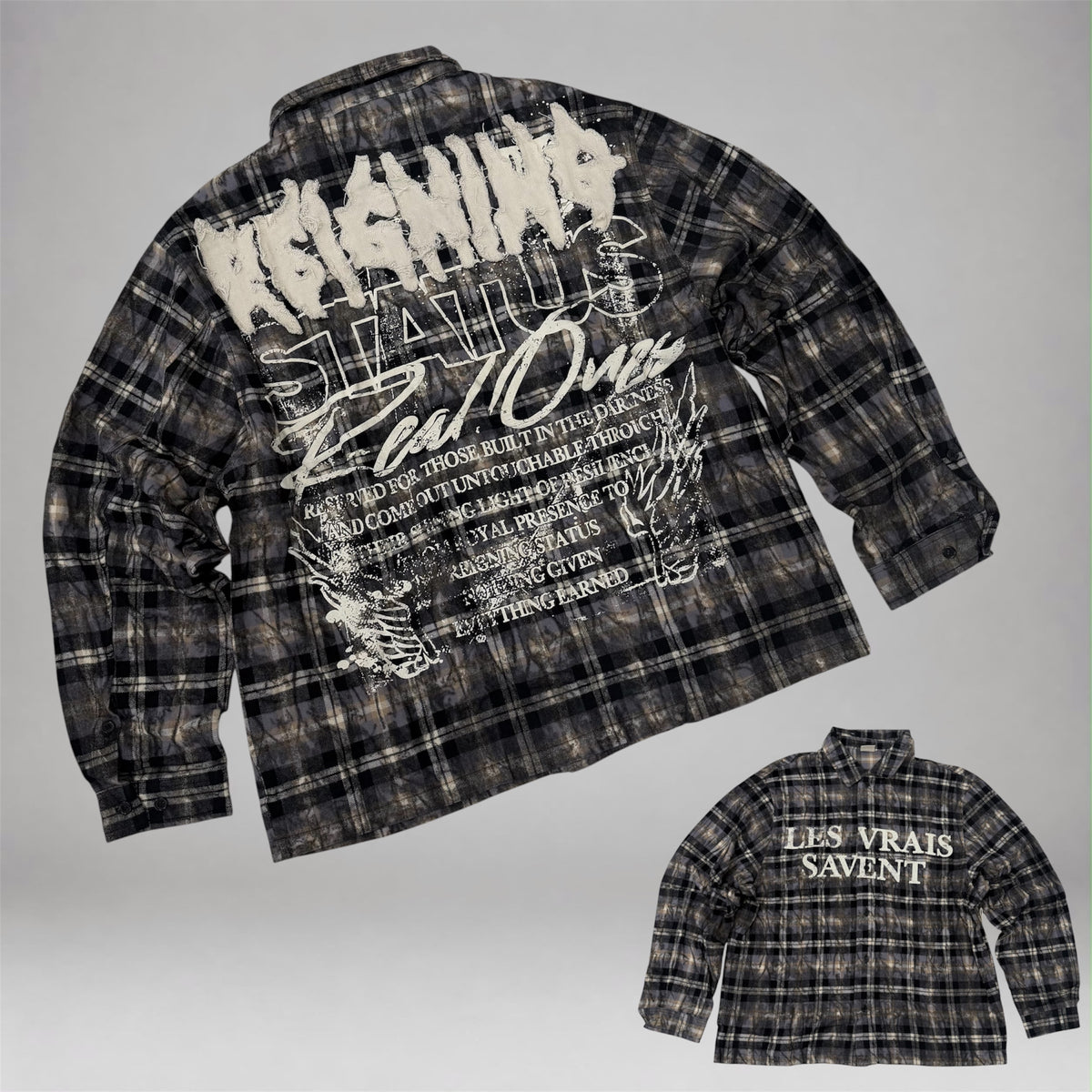 R - Flannel L/S Shirt - Grey - 761