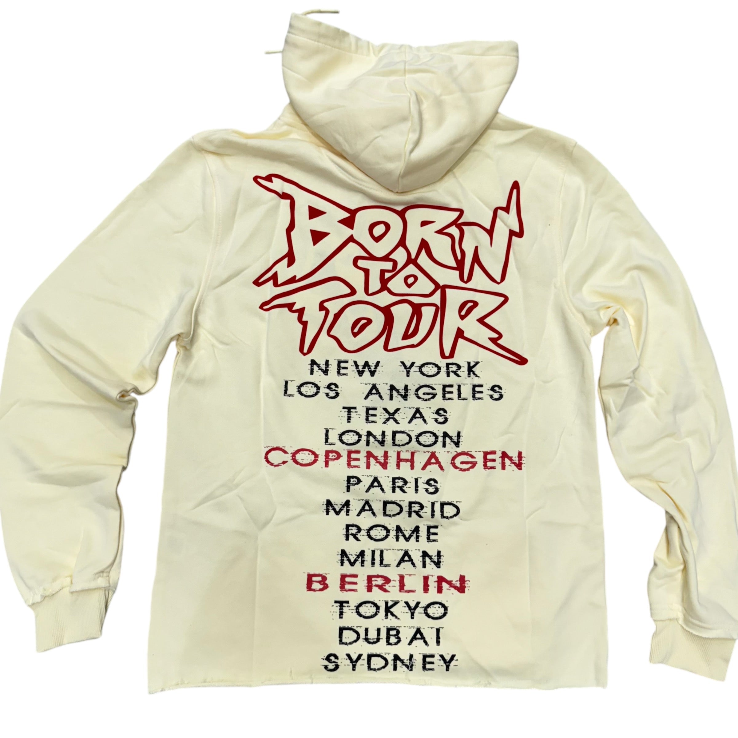 Tour Black Out Crop Hoodie Bone 118