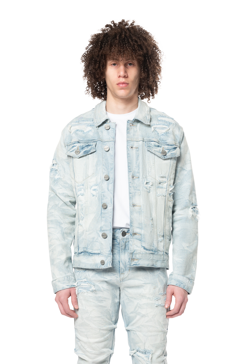 Rise lighting  washed denim jacket  Marshfield blue 24508