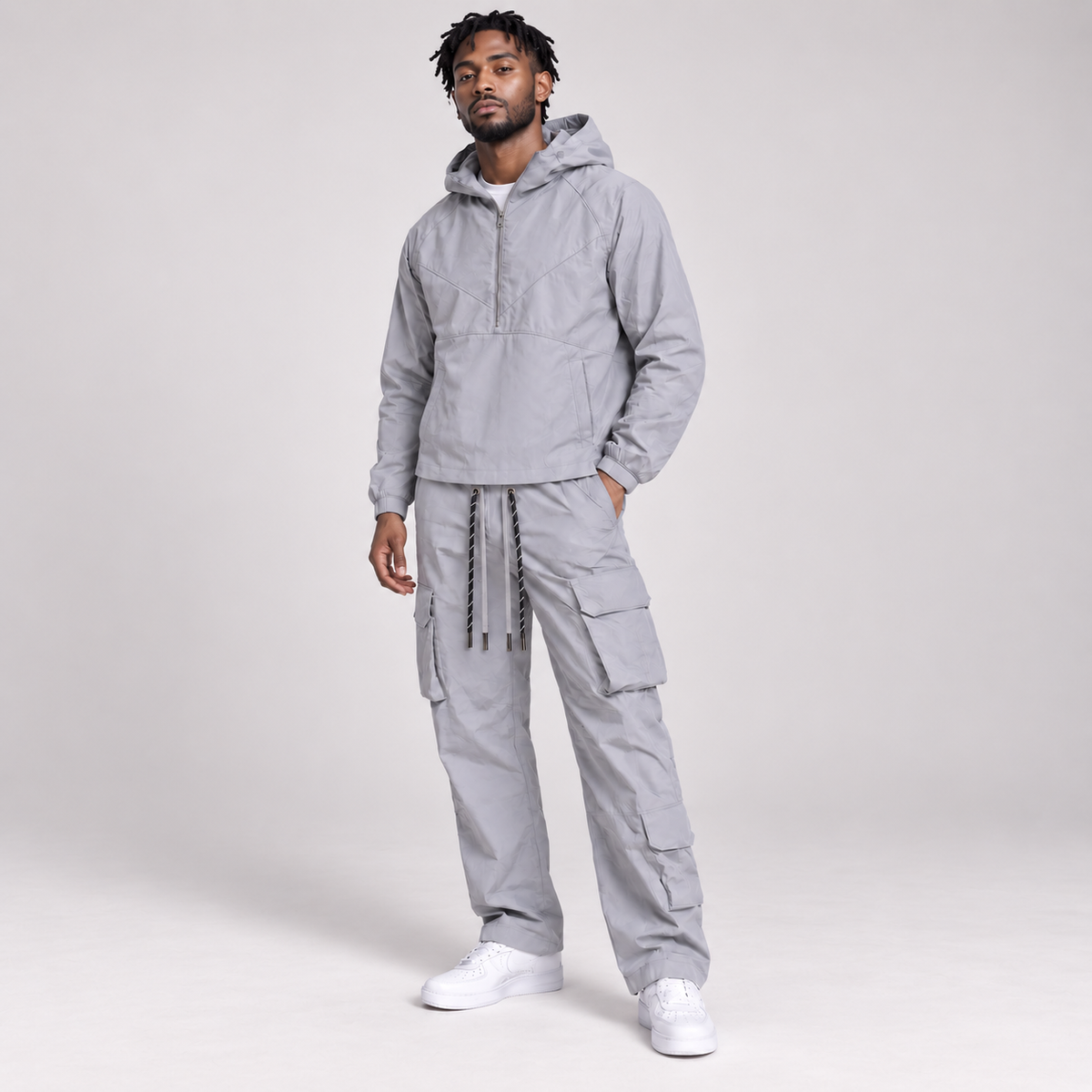 Baruda - windbreaker Anorak Set - Grey  - 802
