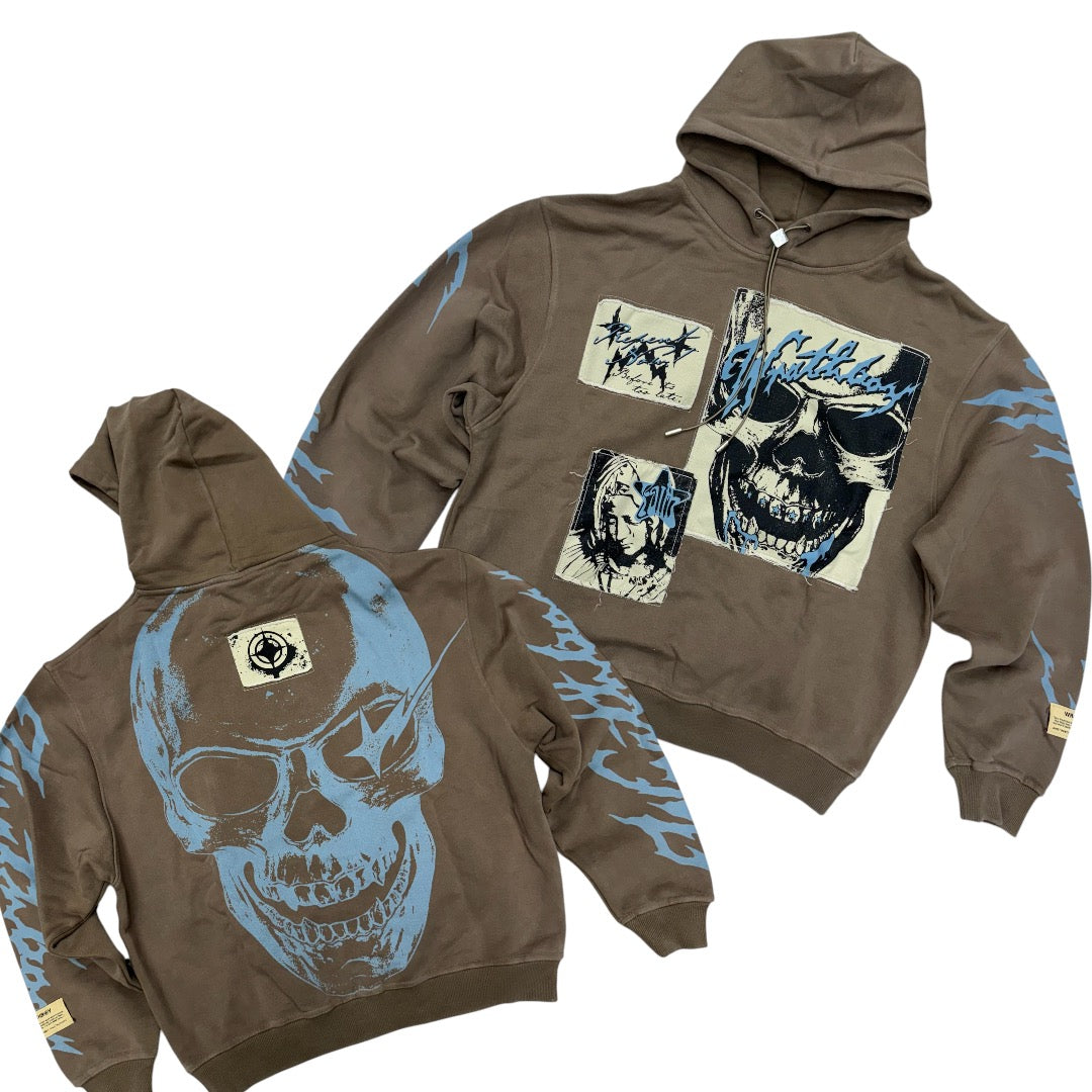 WrathBoy Reprent Crop Hoodie Taup 943