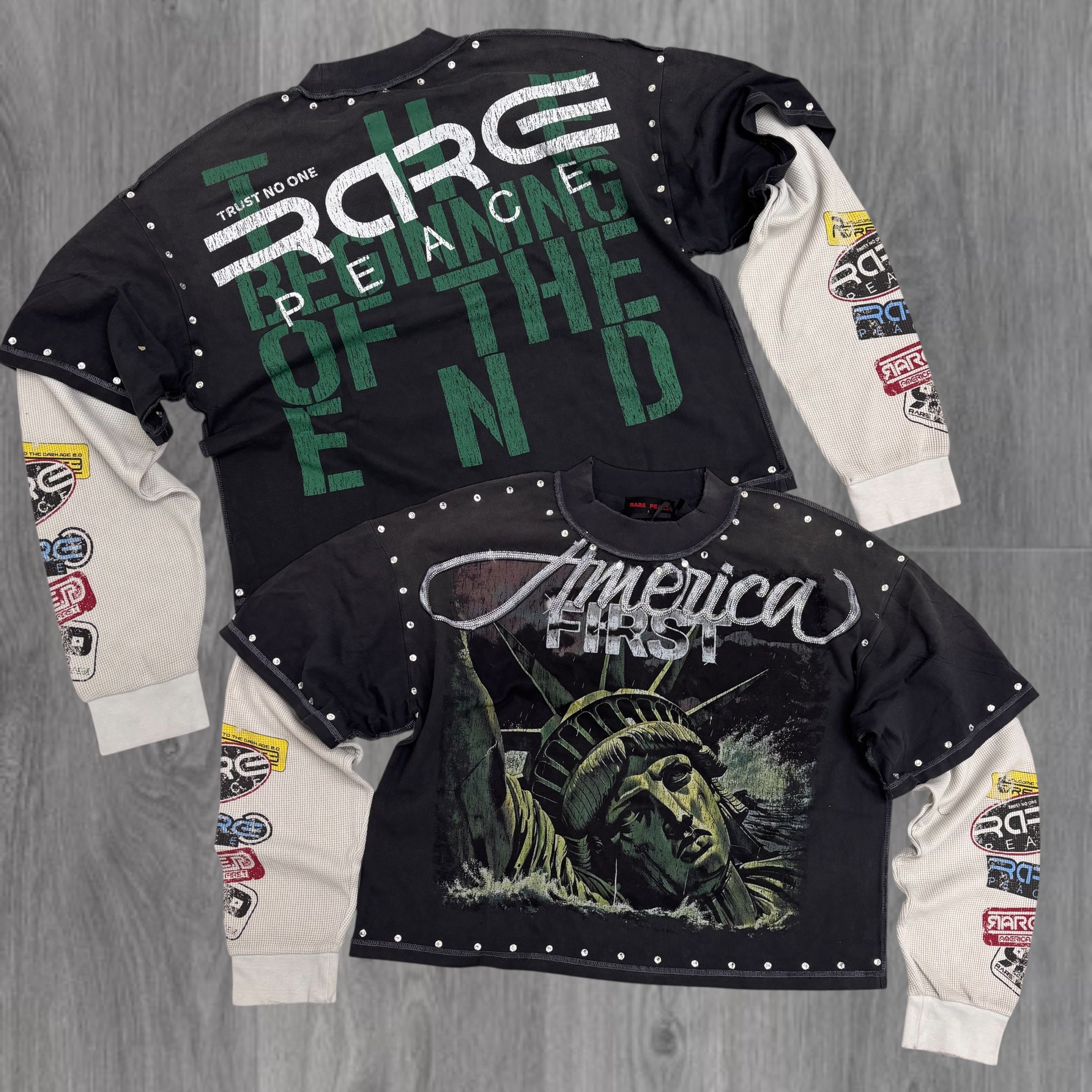 RARE PEACE - Liberty L/S Tee - DK.Grey - 5072