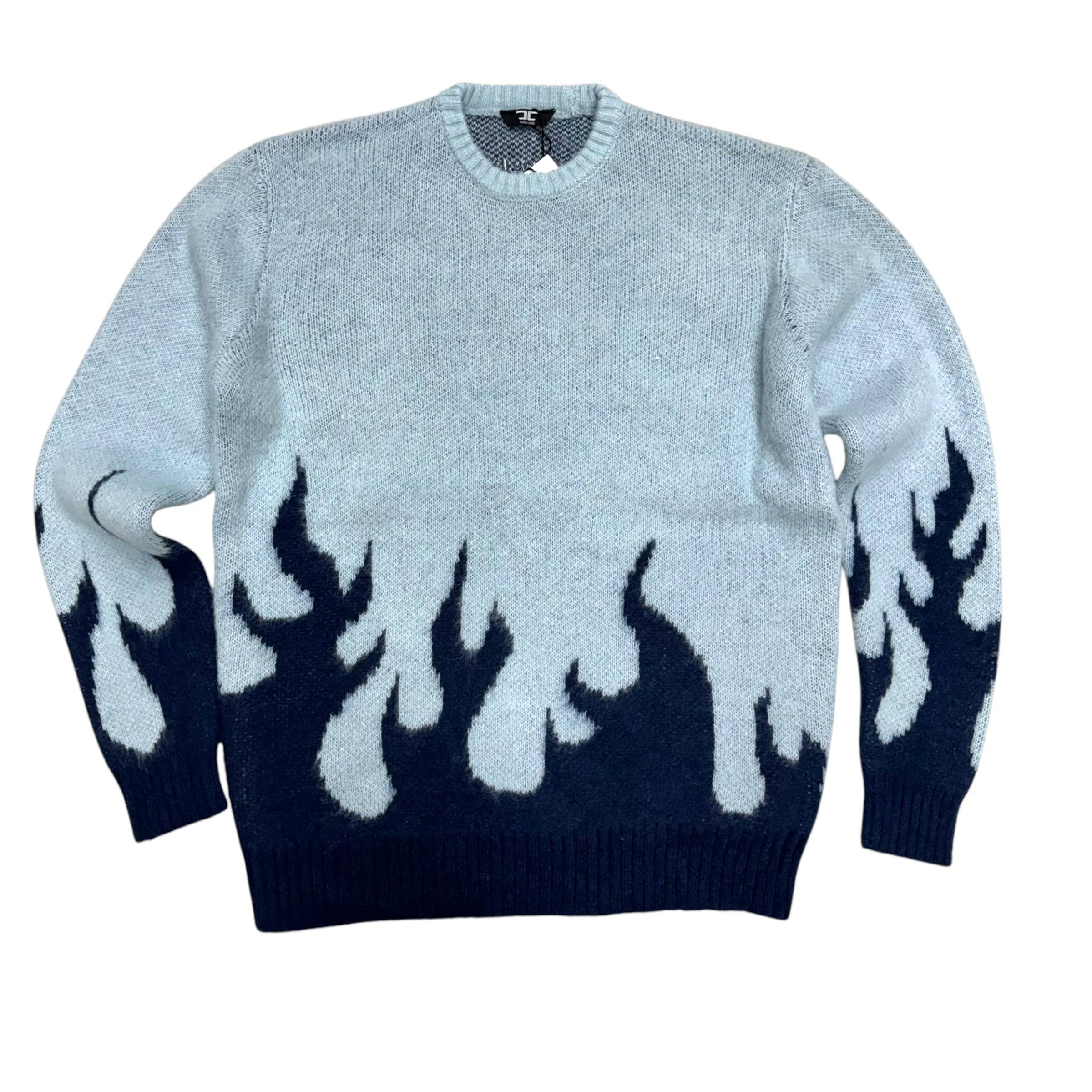 JC Mohair flame crewneck Sweater Azure 3977