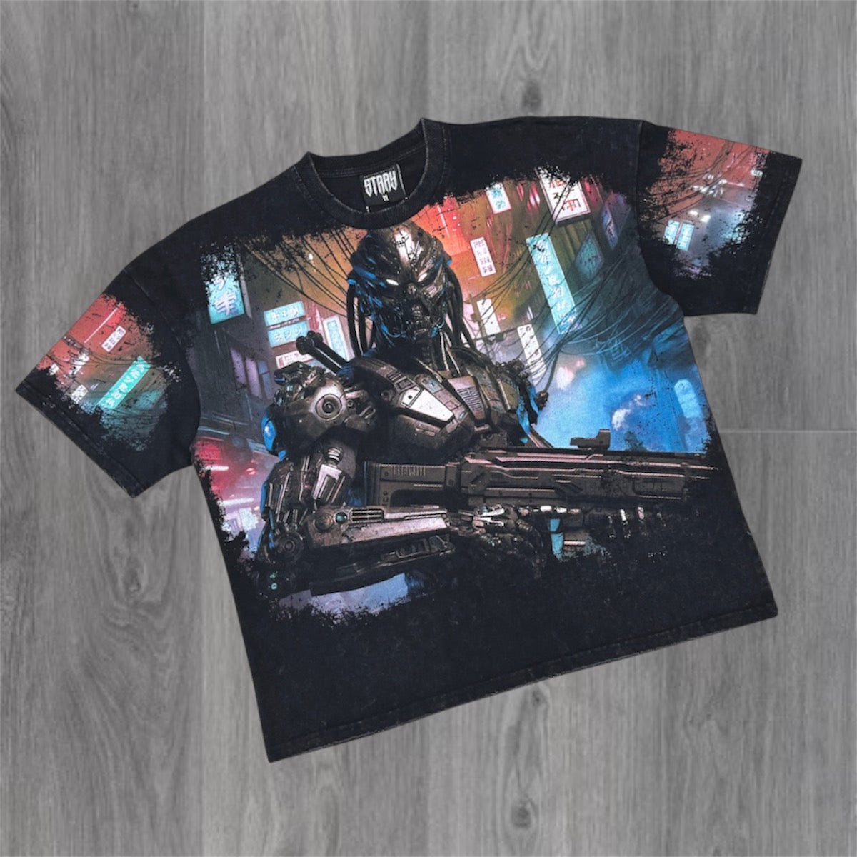 Stray -  Robot Soldier  T-shirt - Black 1752