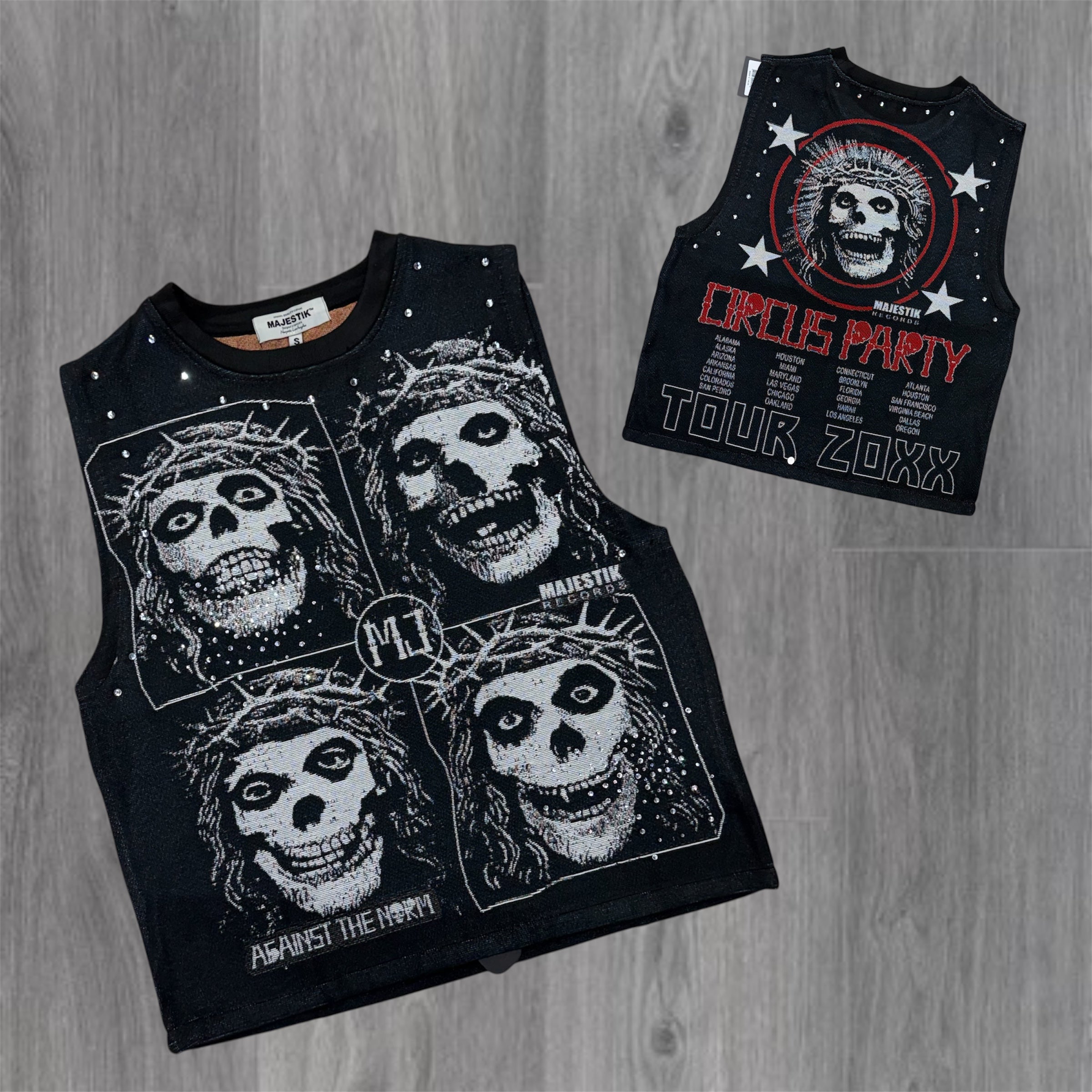 MJSTK- Tapestry Sleeveless Circus Black - 2605