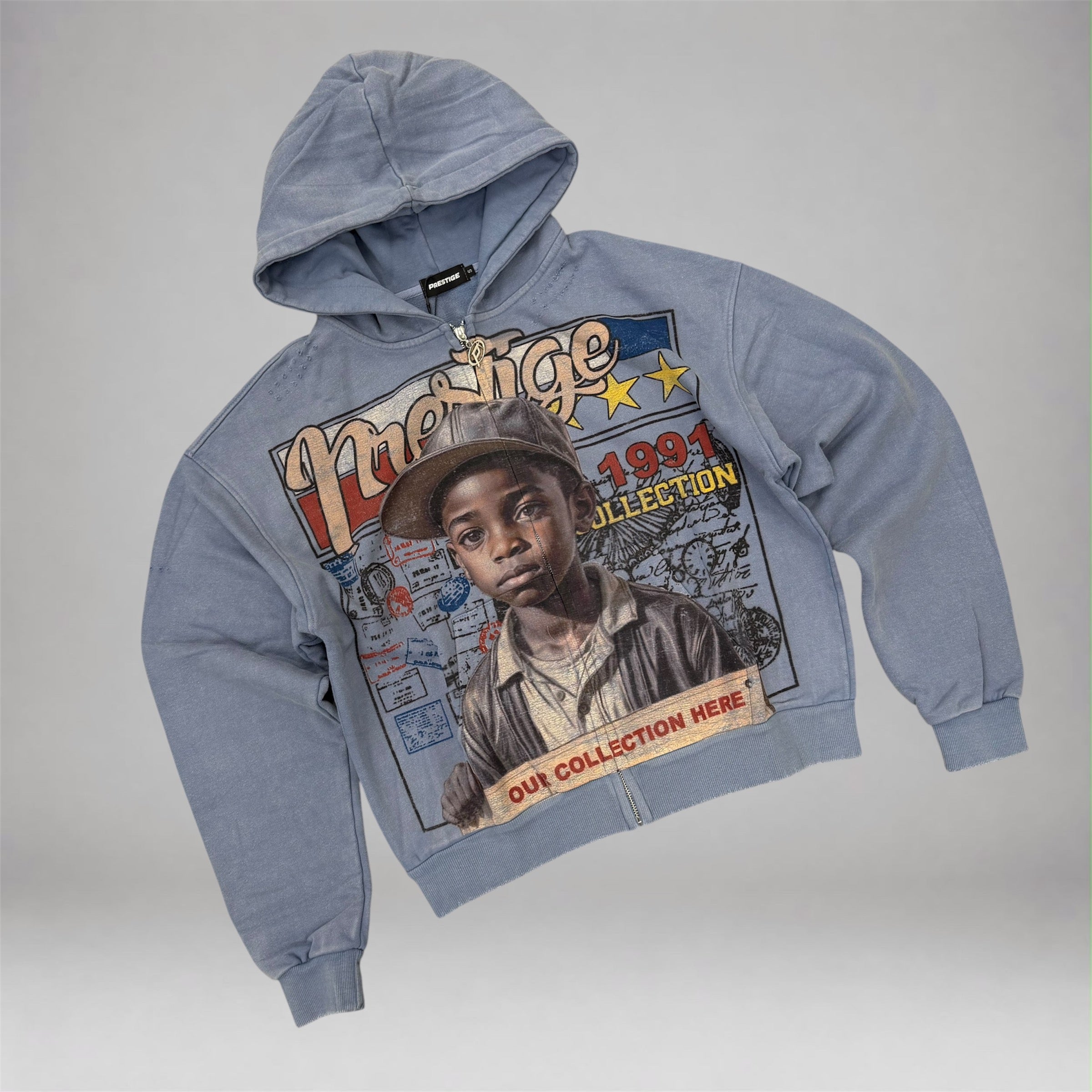 PRESTIGE - Young General Zip Hoodie - Blue
