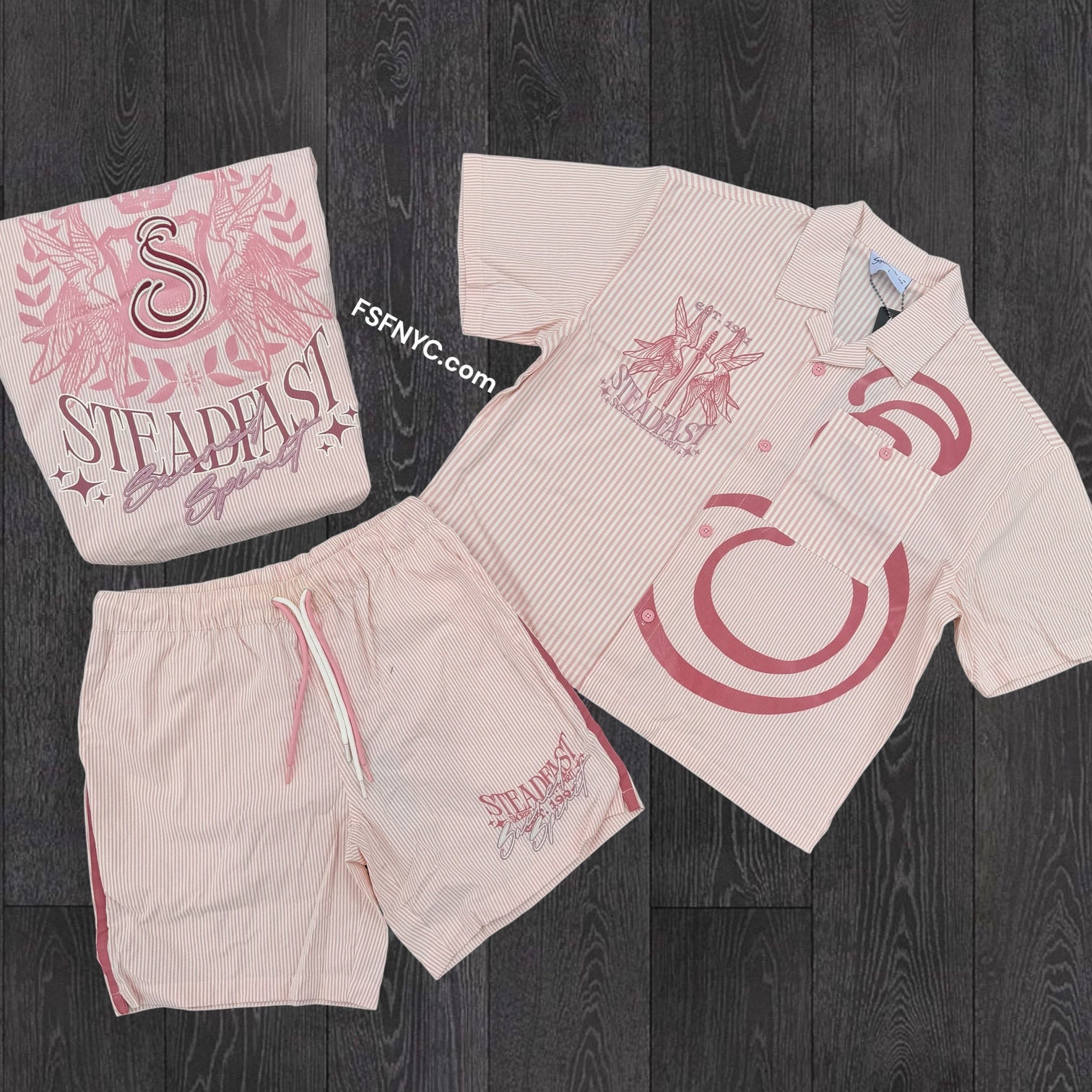 Rise - SET - Steadfast Lounge Short set - Rose - s494