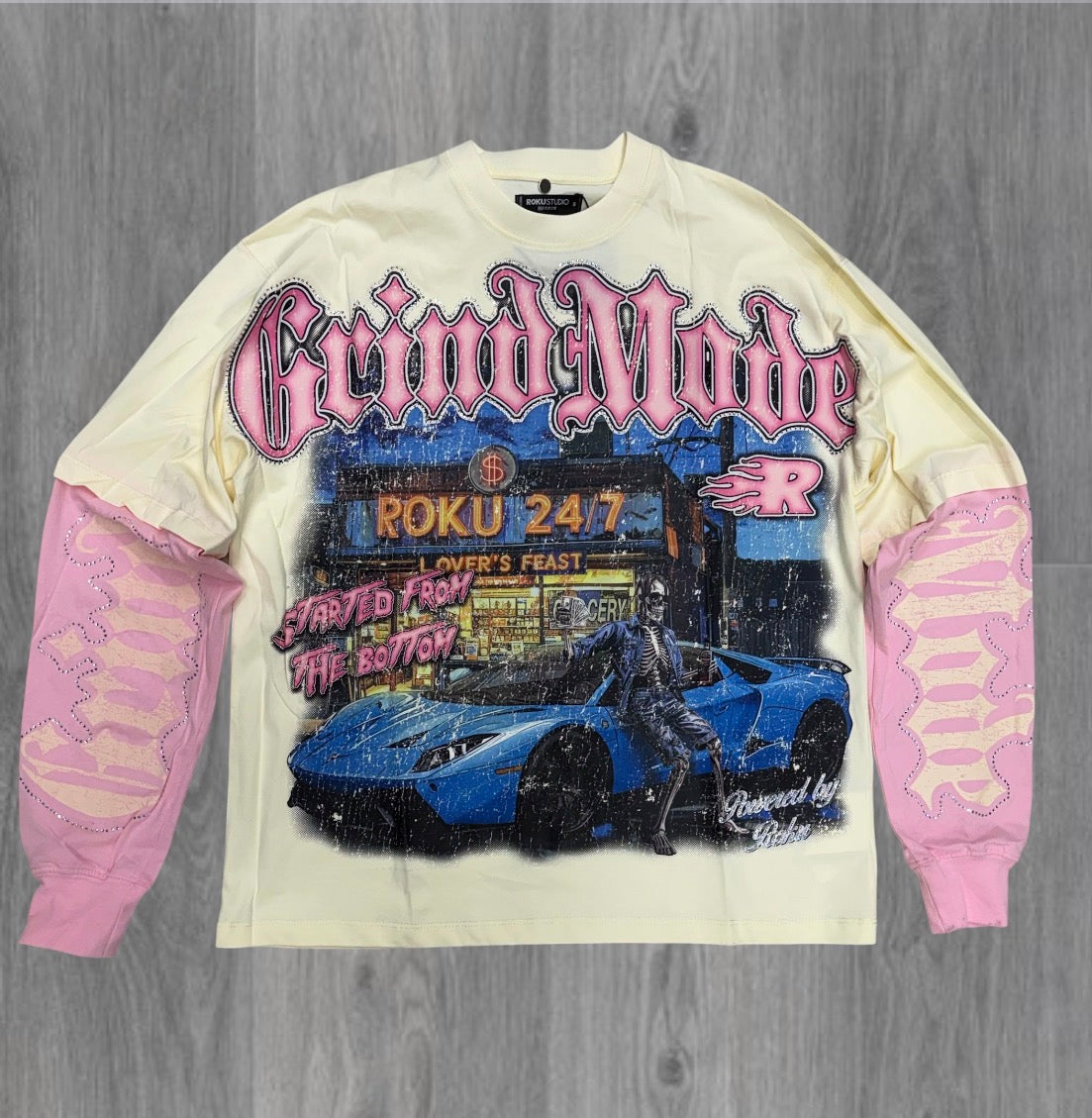 Roku - Grind Longsleev Tee- Eggshell - 1962