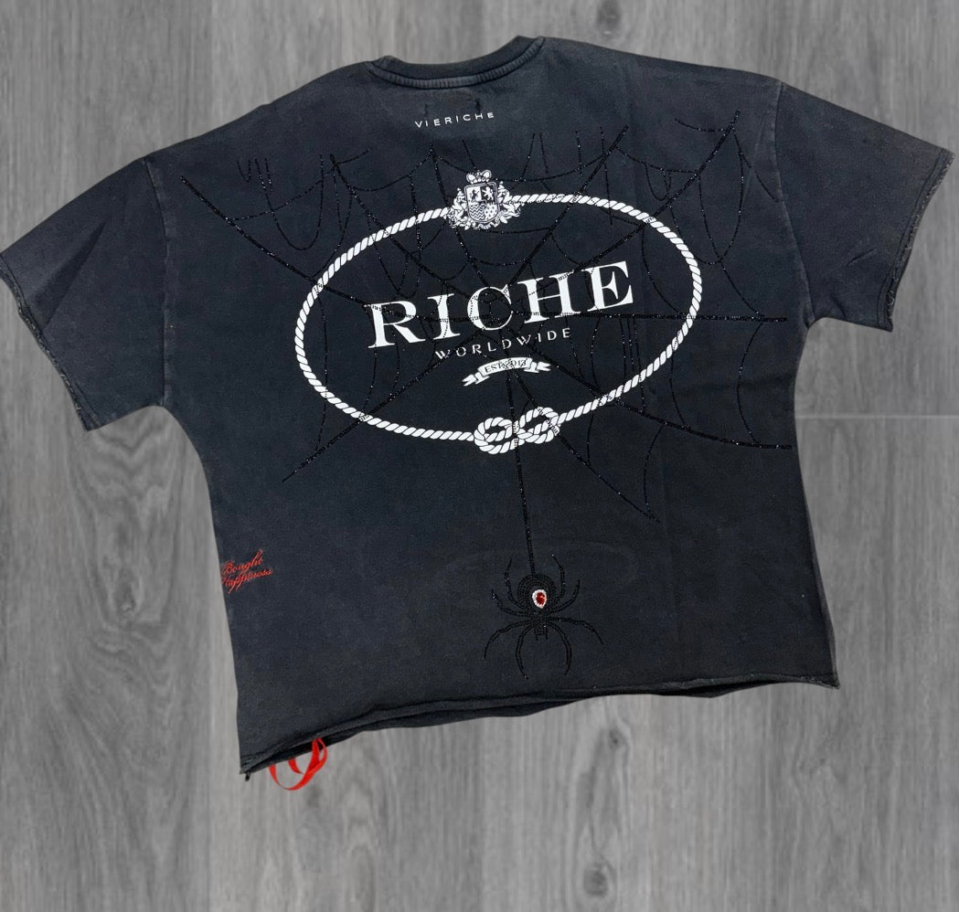 VR - Arachnophobia Cut Off Tee - Black - 1512