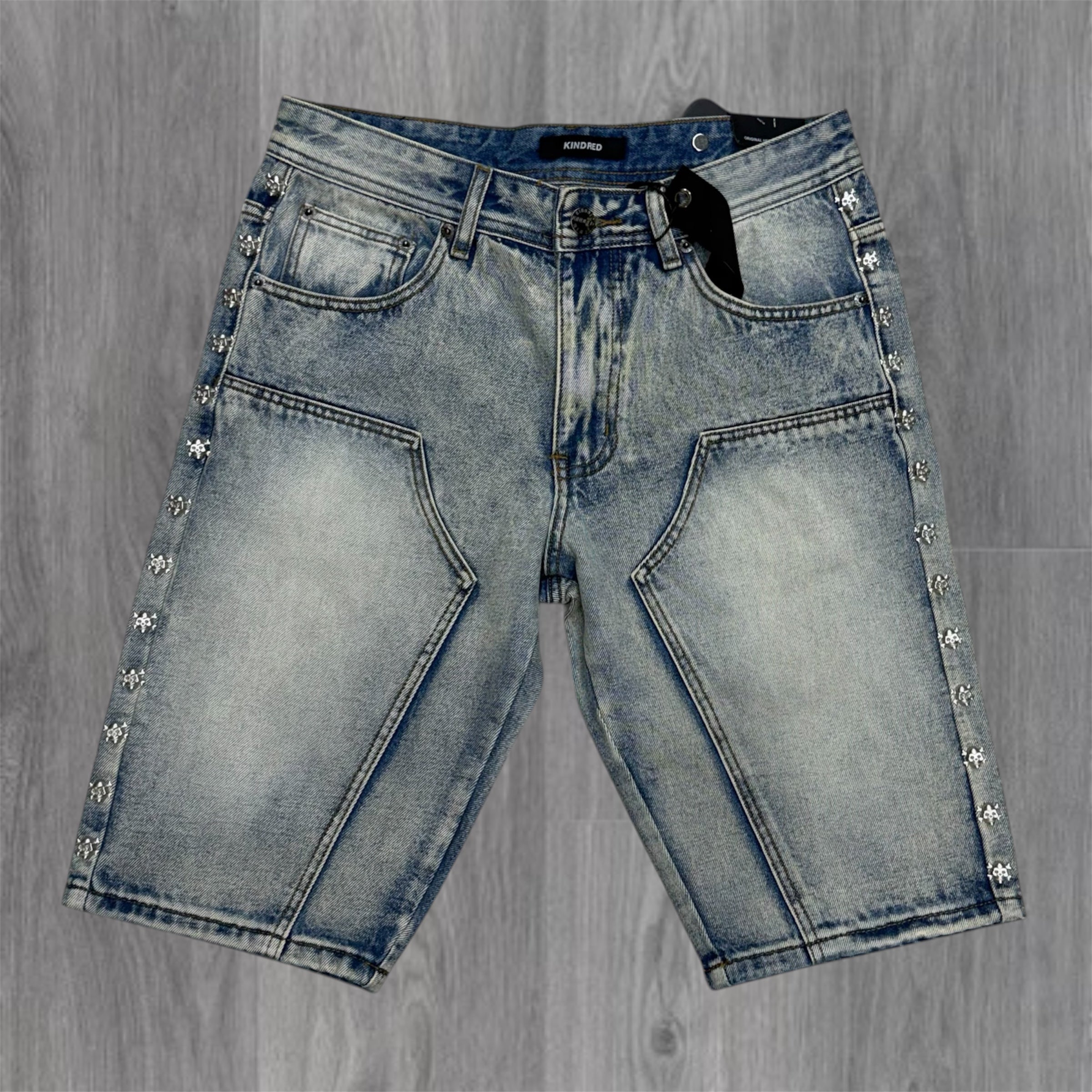 KD - Skull Denim Shorts - Blue - 2242